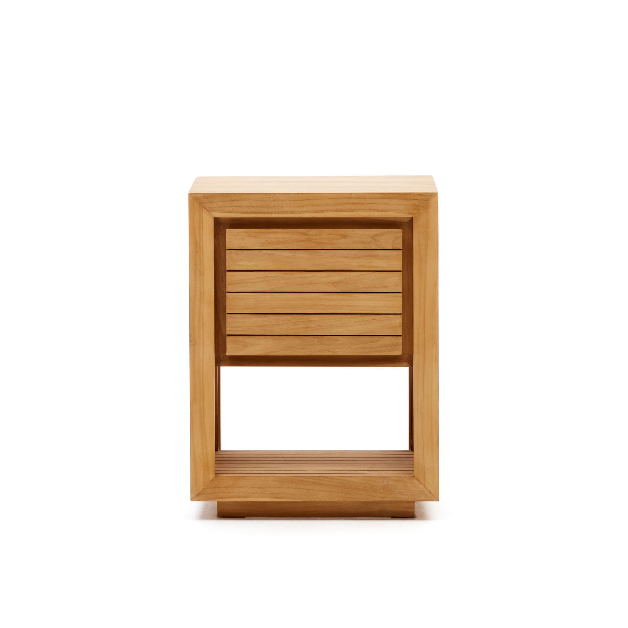 KAVE HOME Saula badrumsmöbel i massivt teak med naturlig finish, 60 x 45 cm