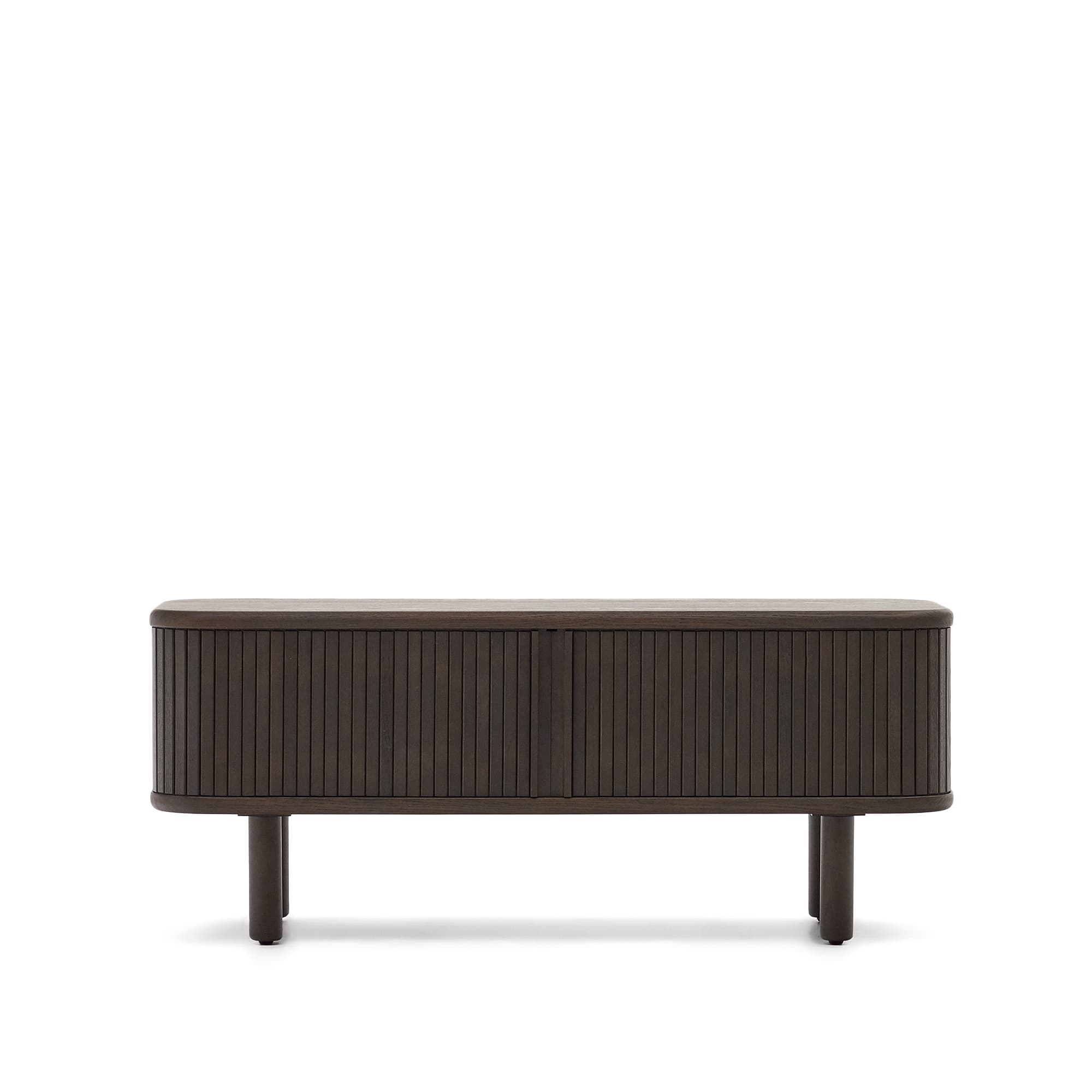 KAVE HOME Mailen 2-dörrars TV-bord i askfanér med mörk finish 120 x 50 cm