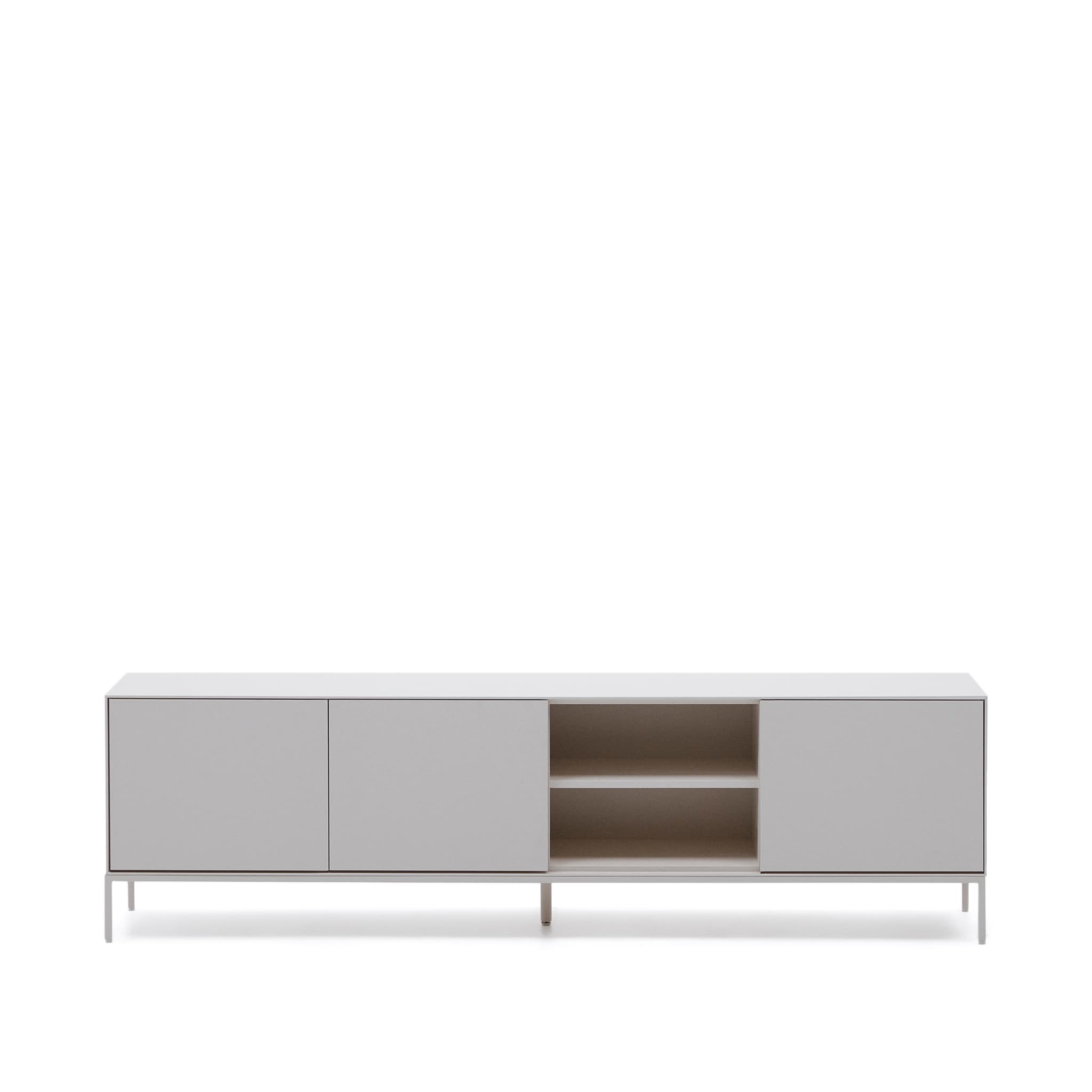 KAVE HOME Vedrana TV 3-dörrars skåp vitlackerad MDF 195 x 55 cm