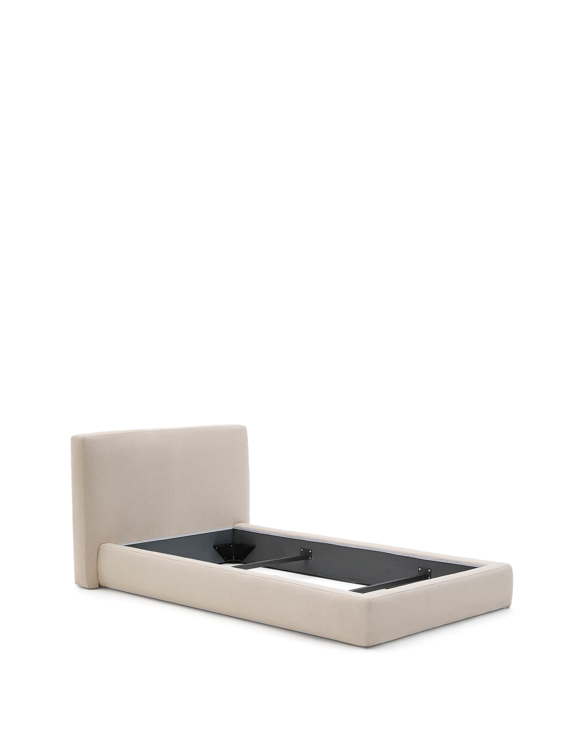 KAVE HOME Beige Blocksäng med avtagbart överdrag för madrass 90 x 200 cm FSC Mix Credit