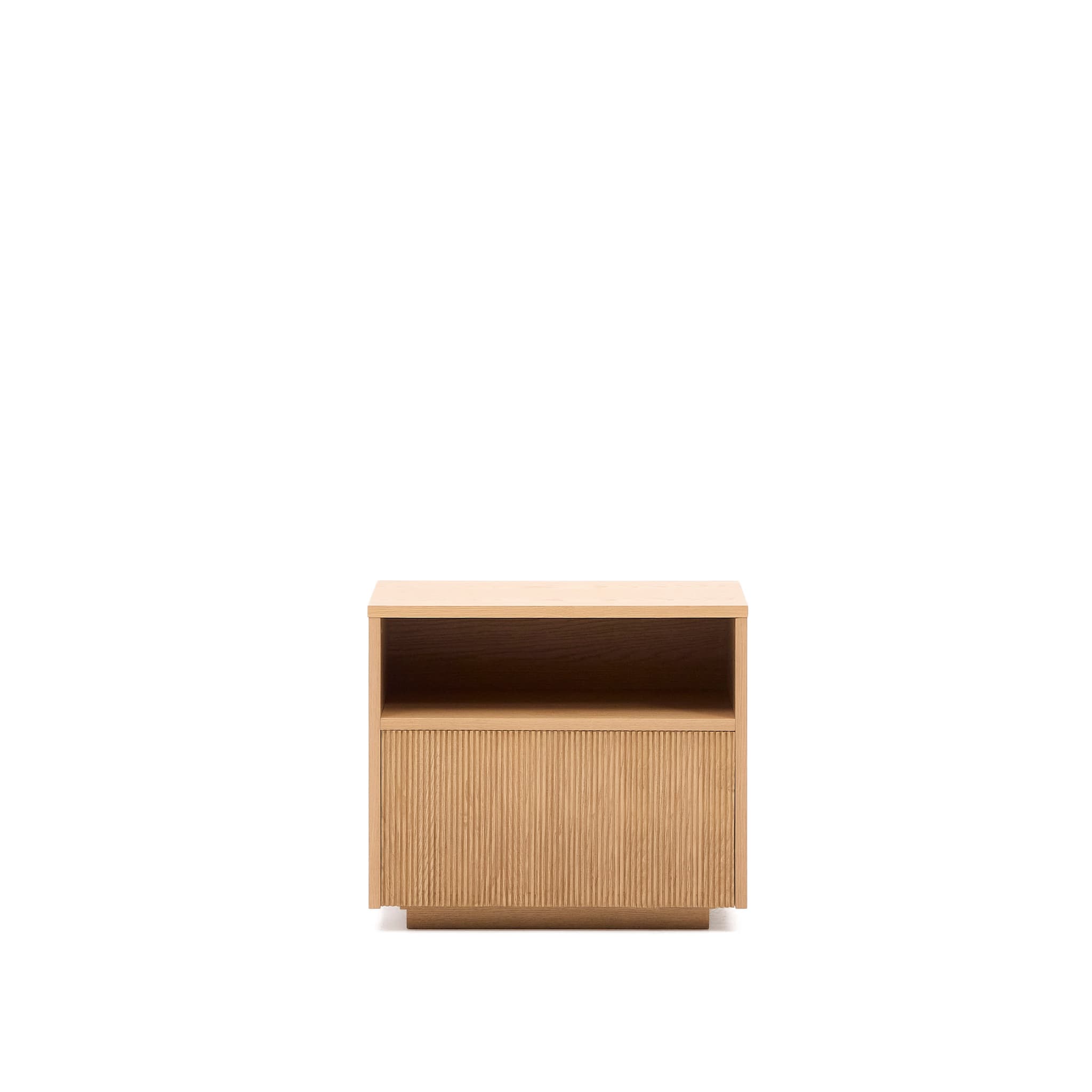 KAVE HOME Helvine sängbord, m. 1 fack och 1 låda - naturlig ekfaner (60x40)