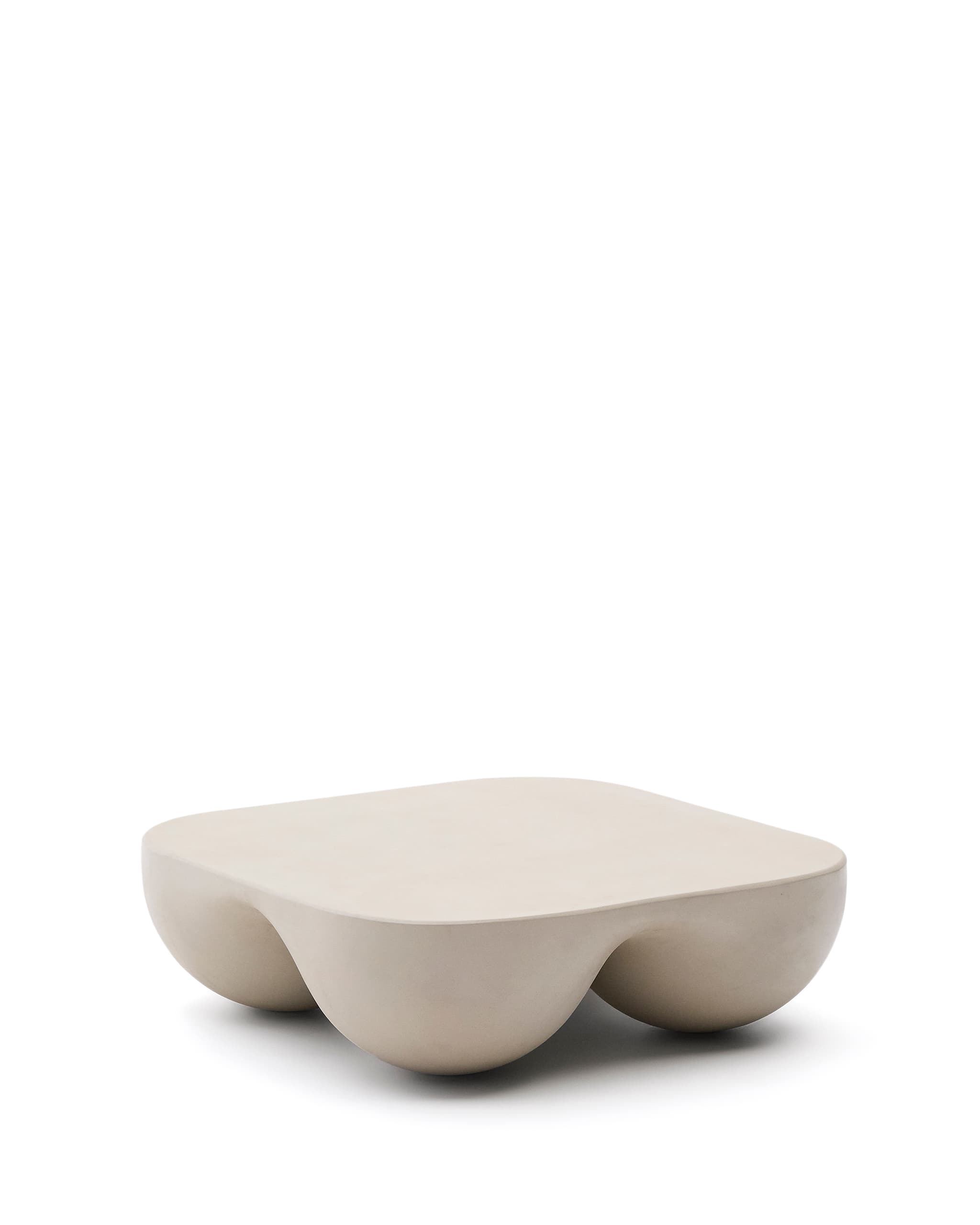 KAVE HOME Colba soffbord för utomhusbruk, fyrkantigt - grå polystone (100x100)