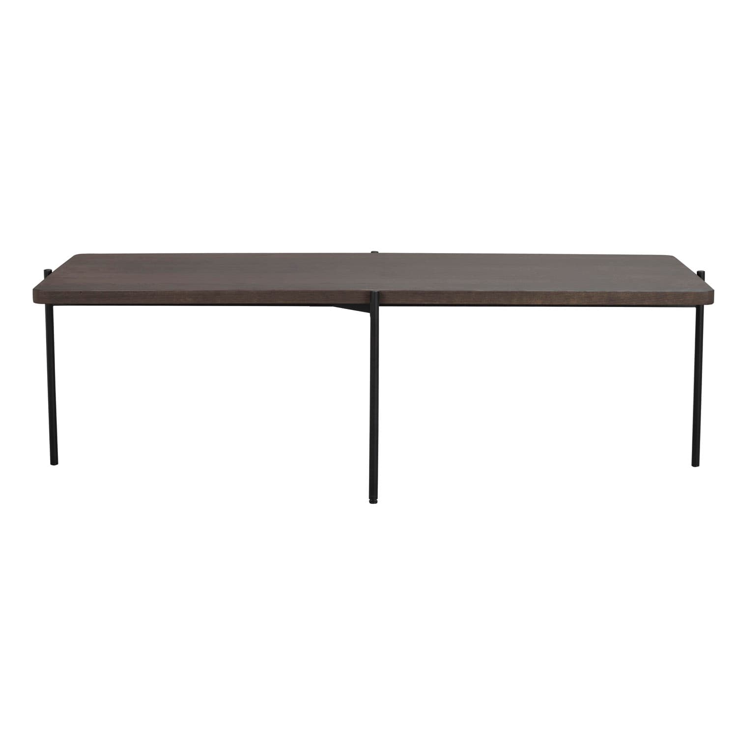 ROWICO Shelton Soffbord - Brun Ask och Svart Metall (145 x 60 cm)