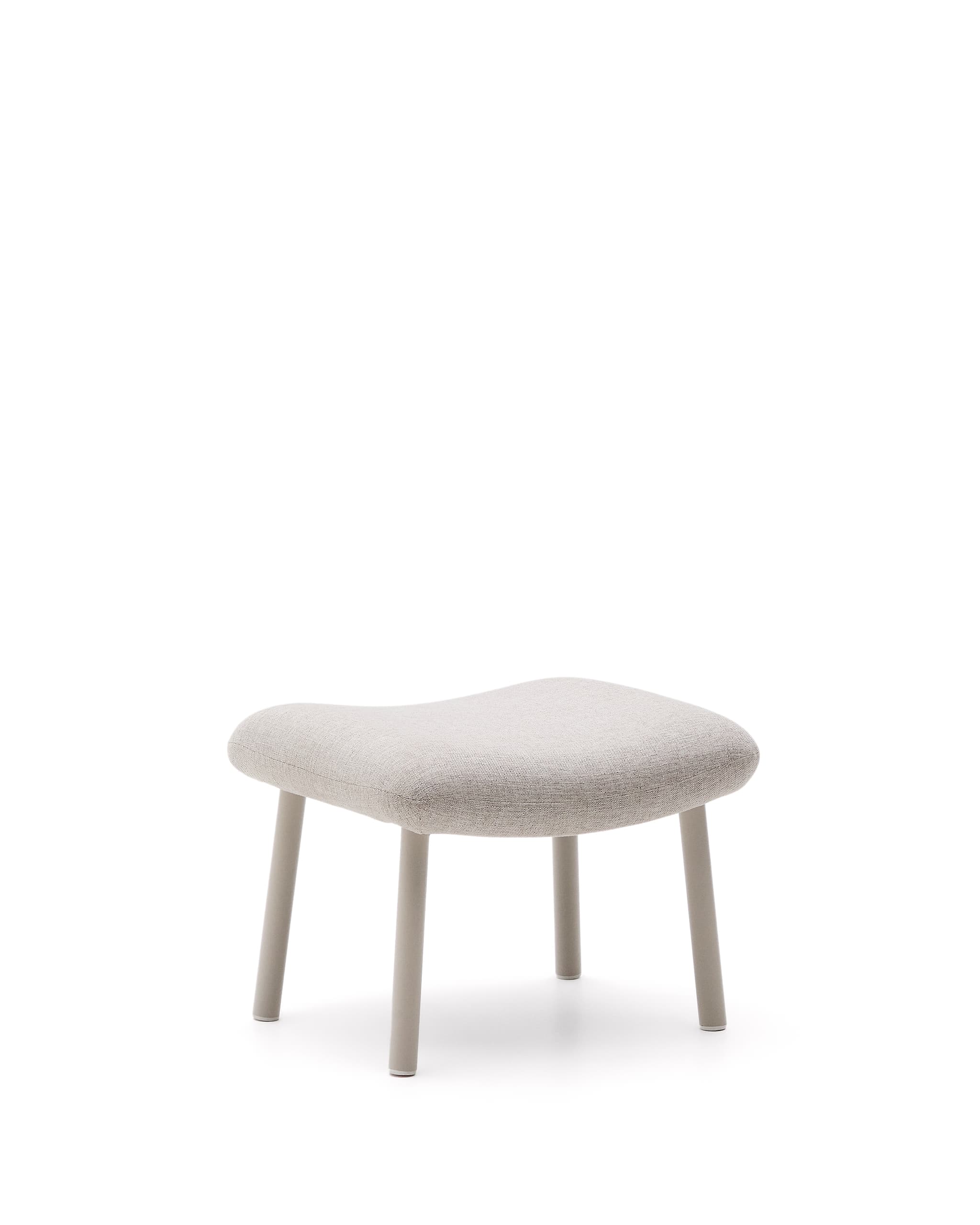 KAVE HOME Inari fotstöd i beige och stål med beige målad finish 60 x 50 cm FSC Mix Credit