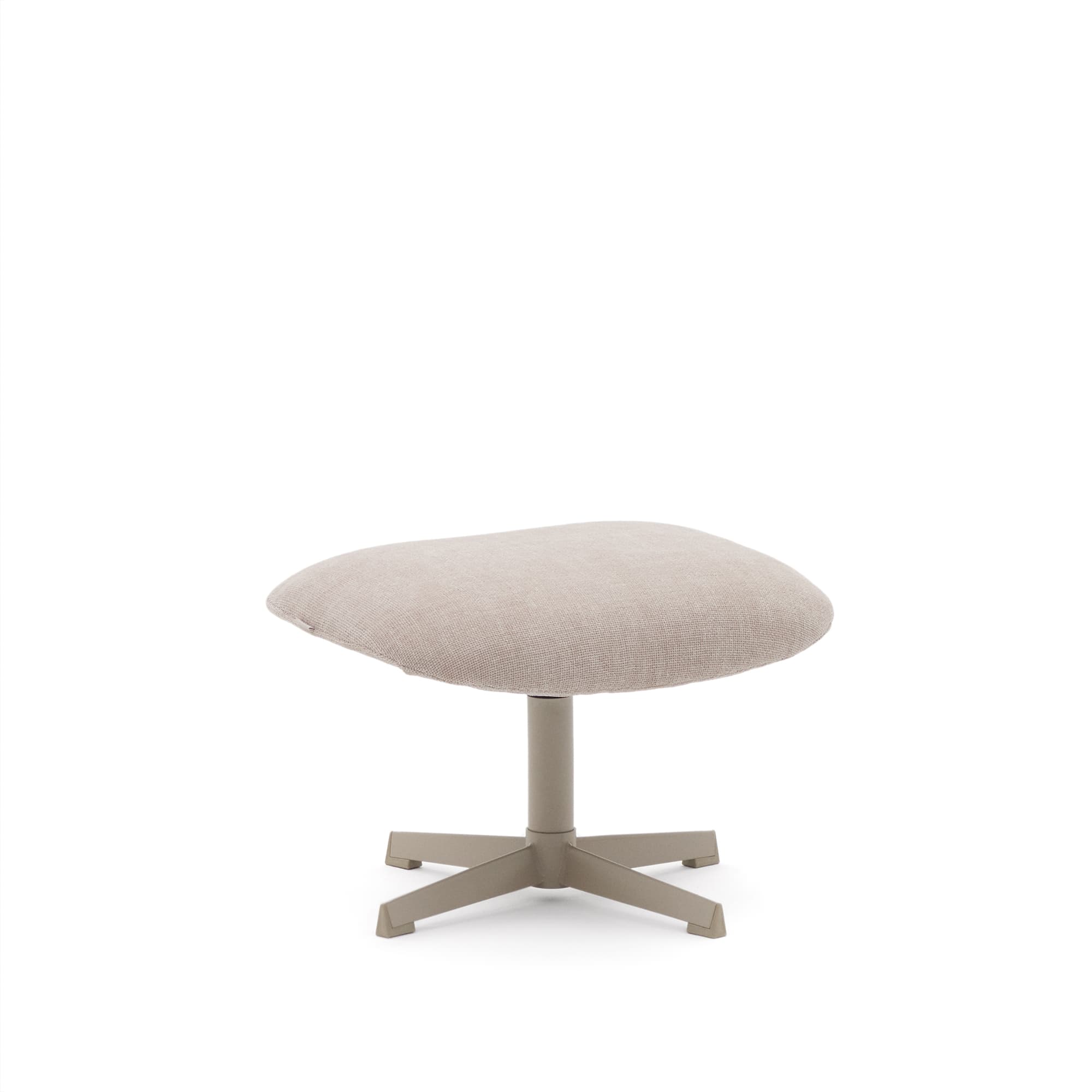 KAVE HOME Jaspe beige fotstöd med grå metall, FSC 100%
