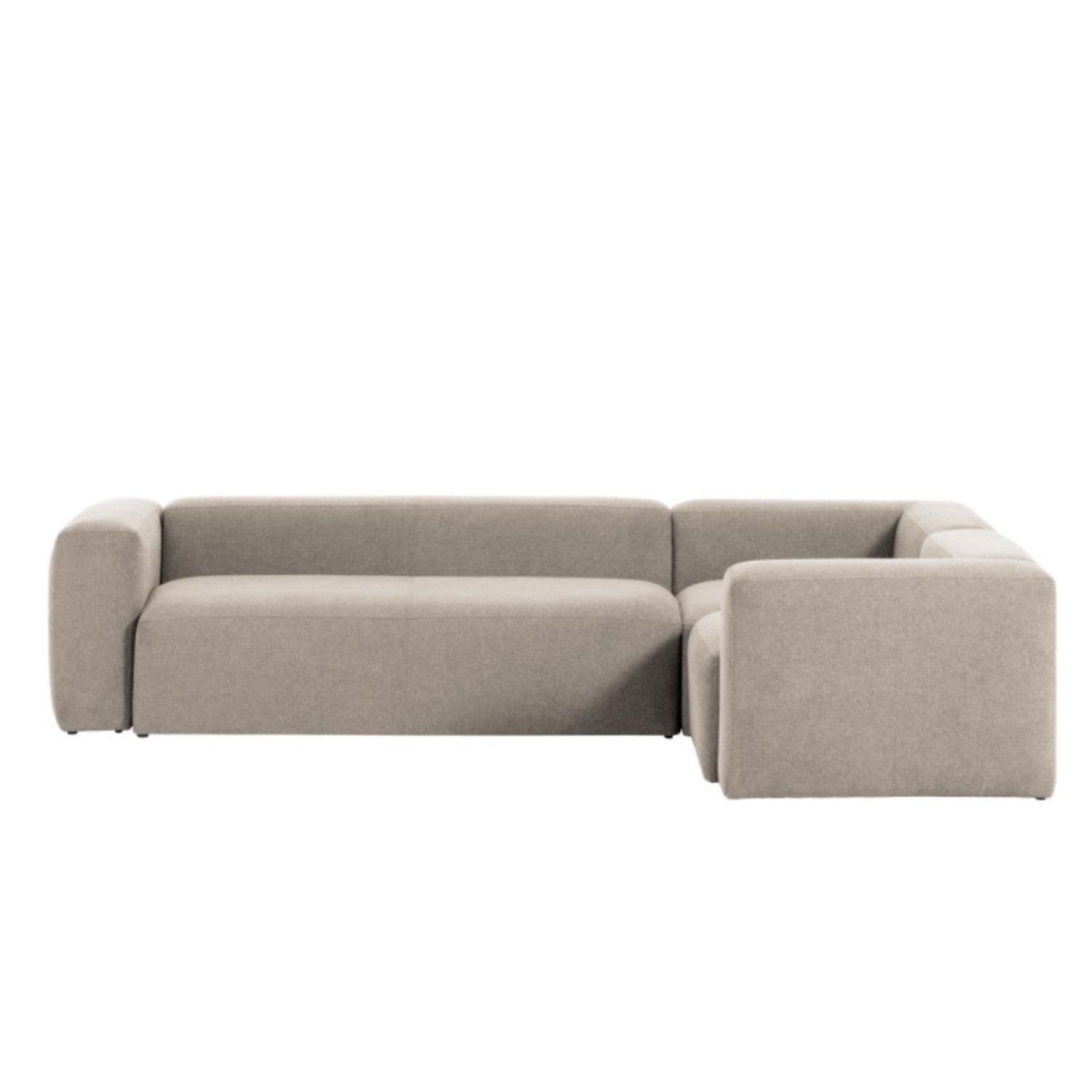 KAVE HOME Blok Hörnsoffa - Beige Polyester