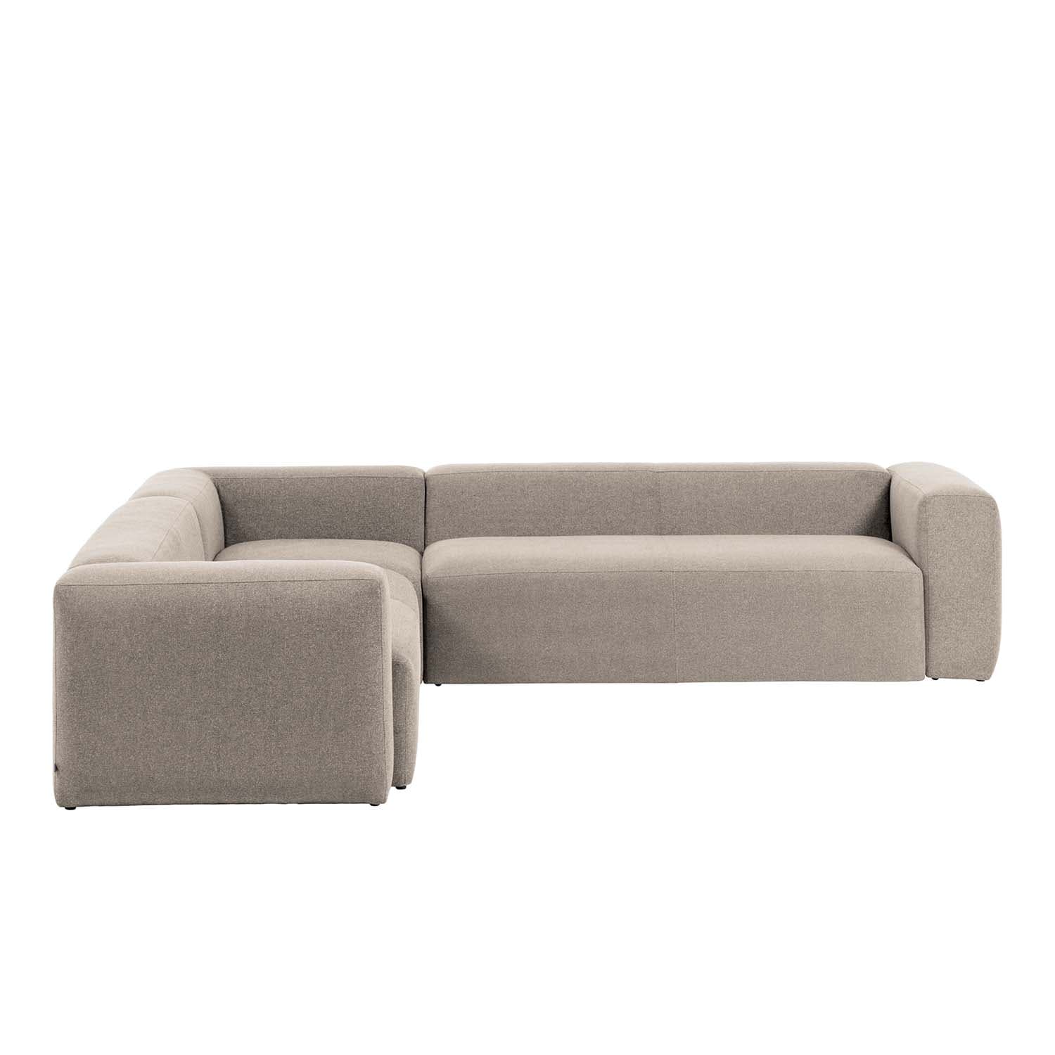 KAVE HOME Blok Hörnsoffa - Beige Polyester