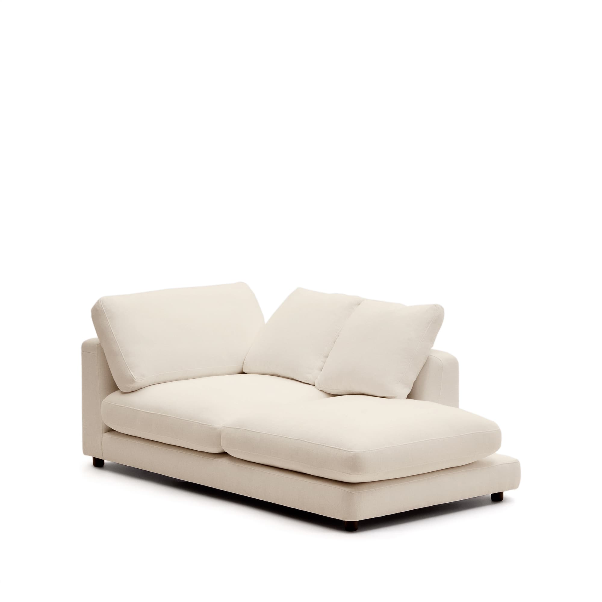 KAVE HOME Gala schäslong höger i beige, 193 x 105 cm