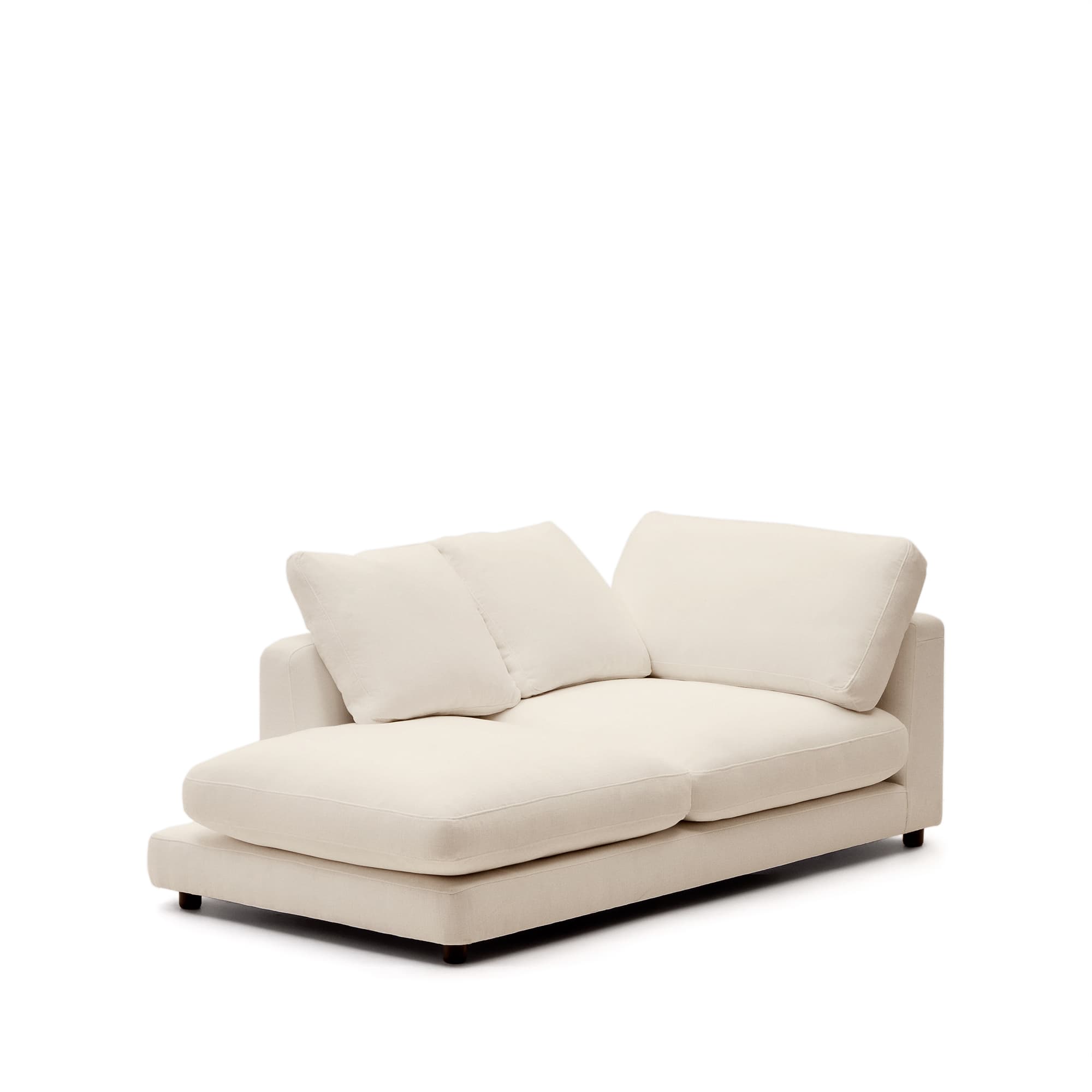 KAVE HOME Gala vänster schäslong i beige, 193 x 105 cm