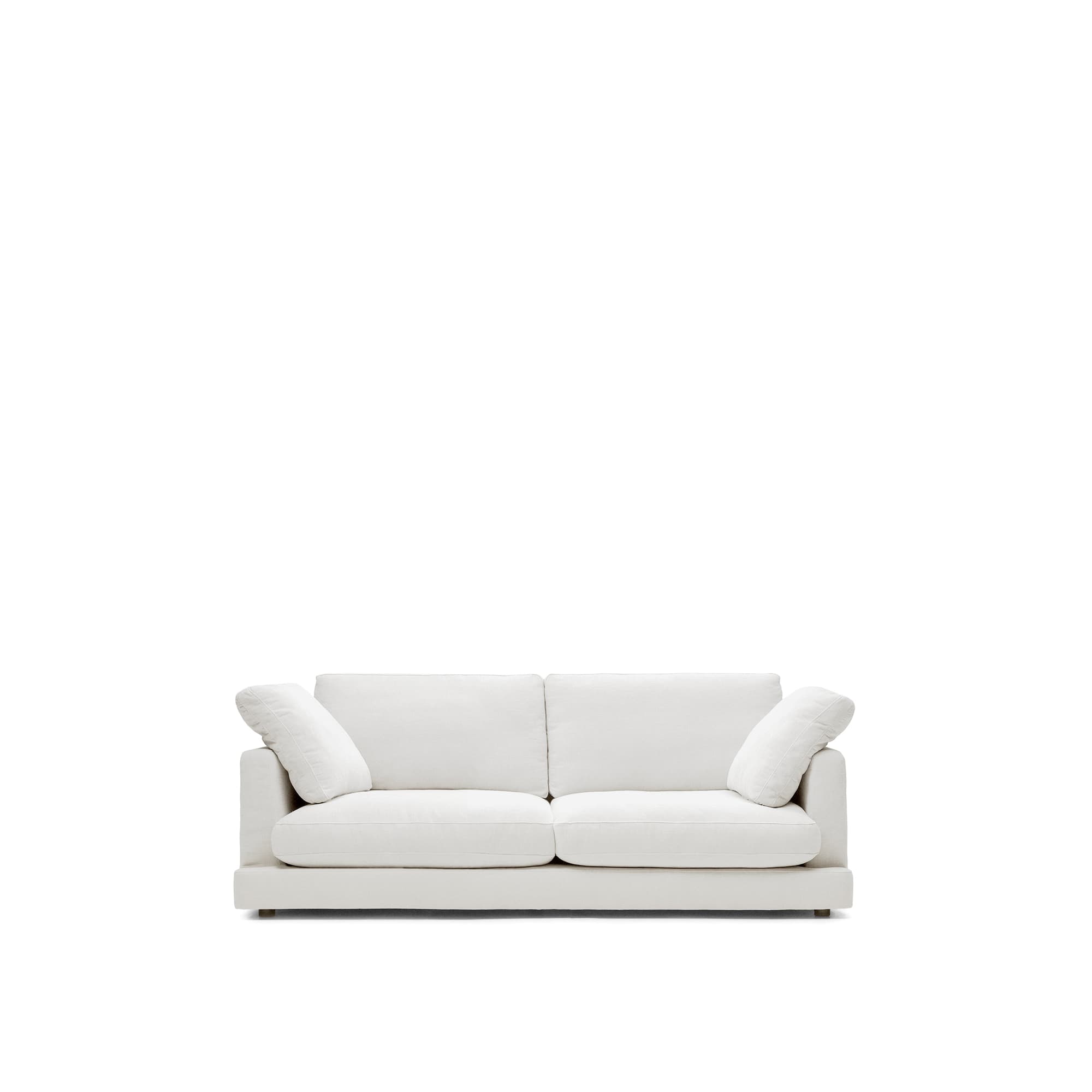 KAVE HOME Gala 3-sits soffa i vit, 210 cm