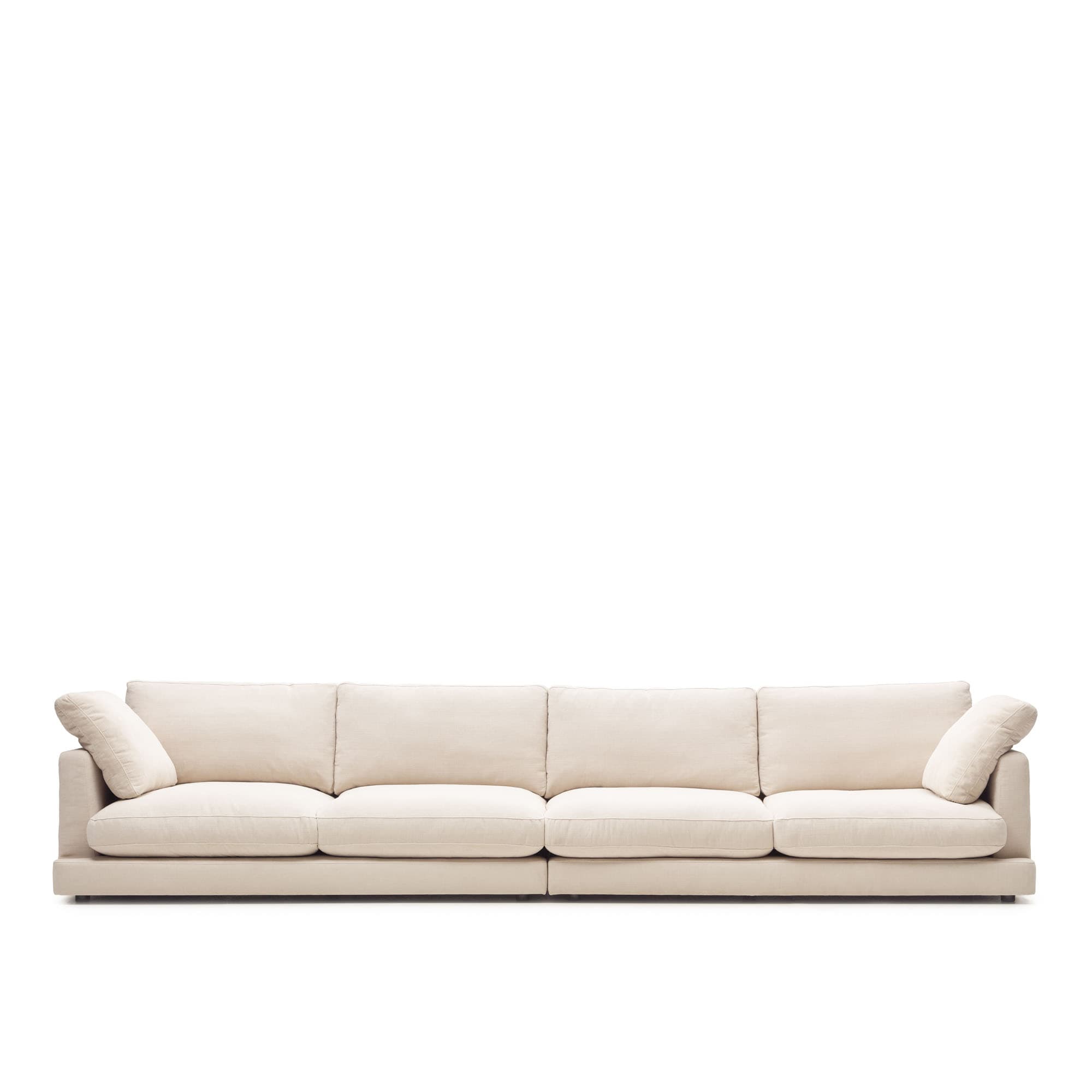 KAVE HOME Gala 6-sits soffa i beige, 390 cm