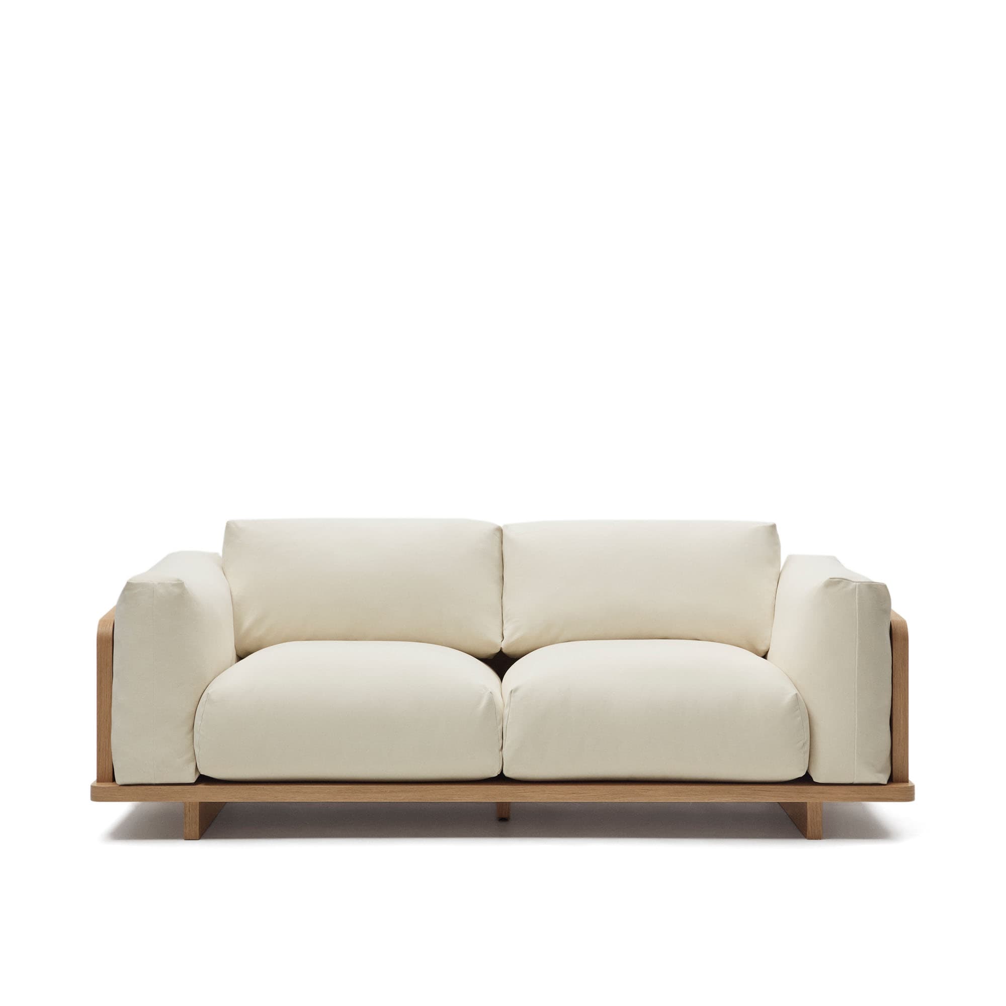 KAVE HOME Oaq 3-sits soffa i beige, 225 cm FSC Mix Credit