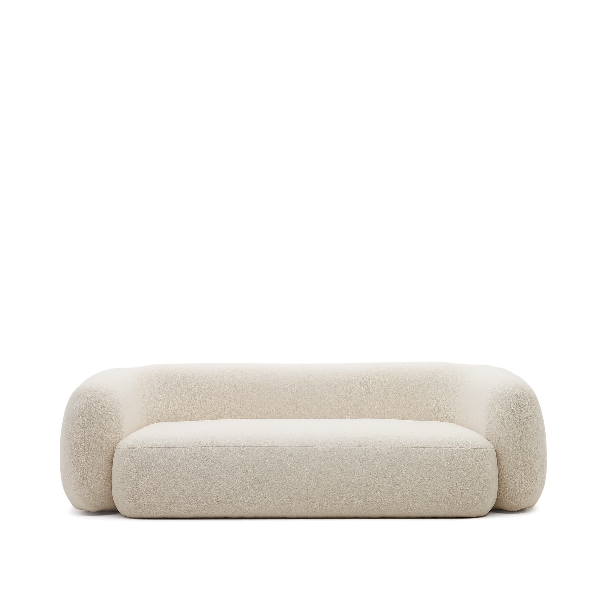 KAVE HOME Martina 3-sits soffa i benvit bouclé 246 cm