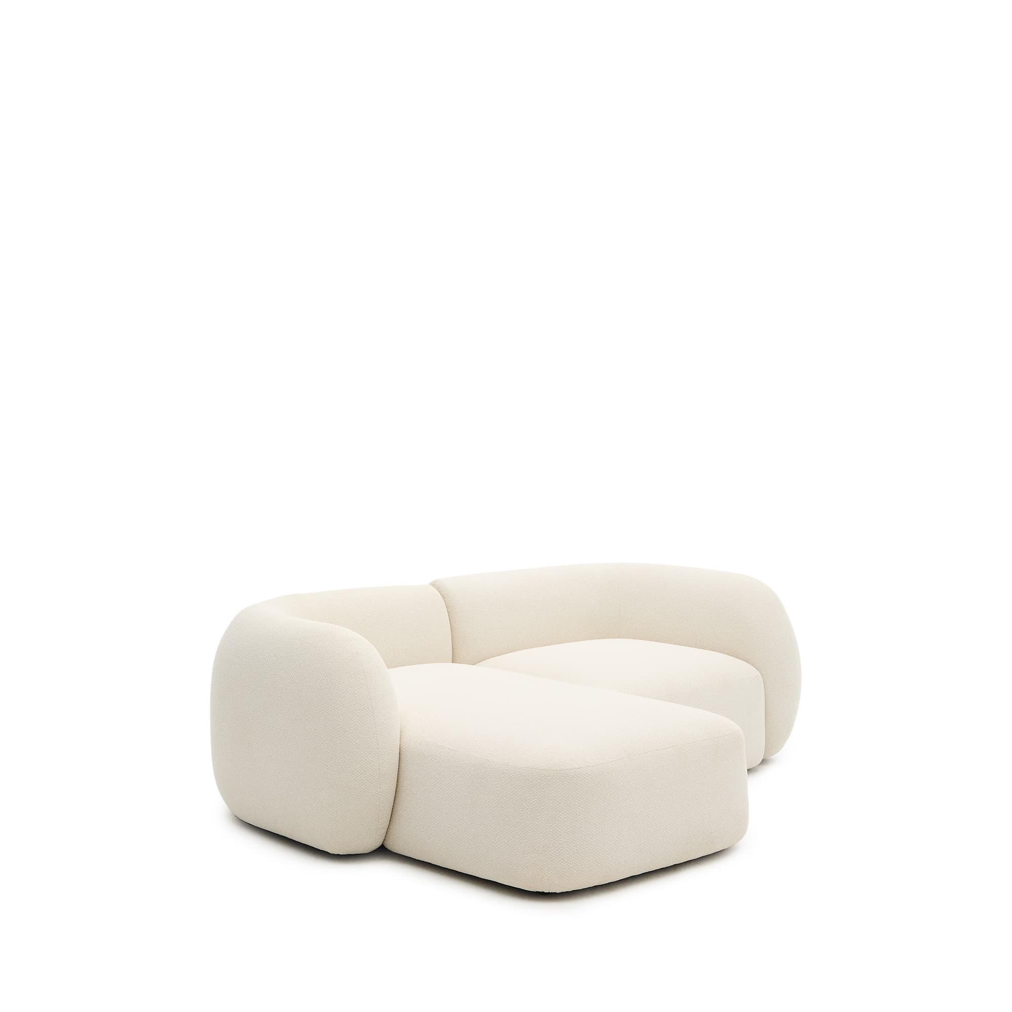 KAVE HOME Modulsoffa 2-sits Martina i ecru chenille med vänster schäslong 230 cm