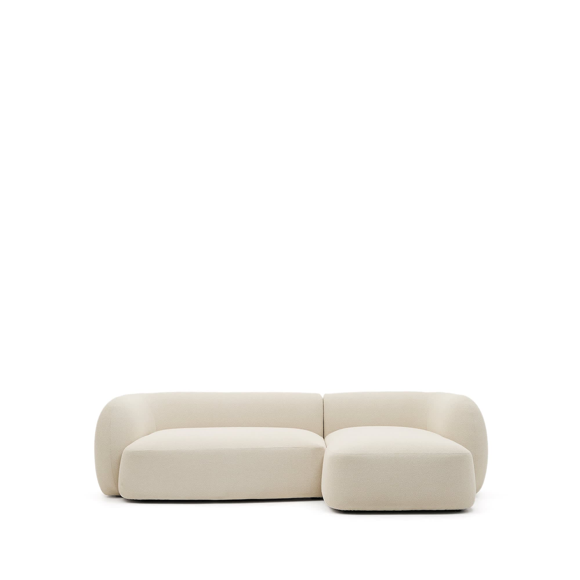 KAVE HOME Modular Martina 3:e pers. soffa, m. höger schäslong - kräm chenille (B: 287cm)