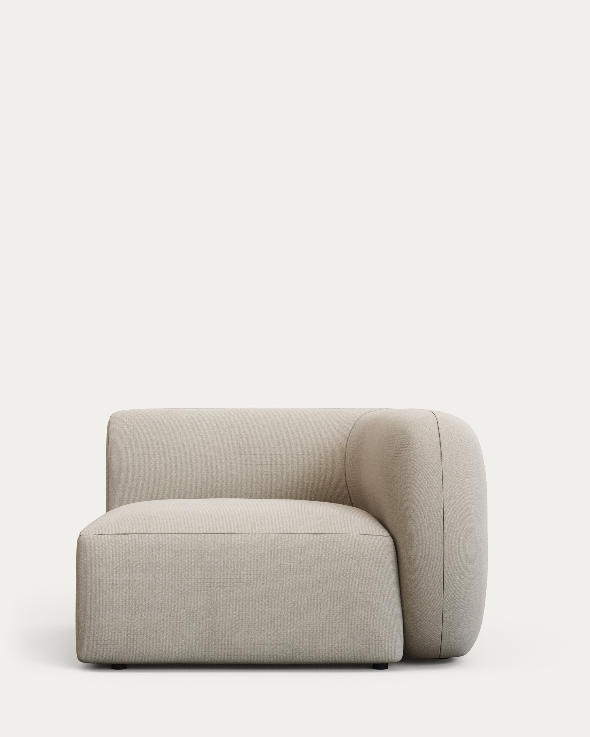 KAVE HOME Martina soffa 1-sits höger sitsmodul i ecru chenille