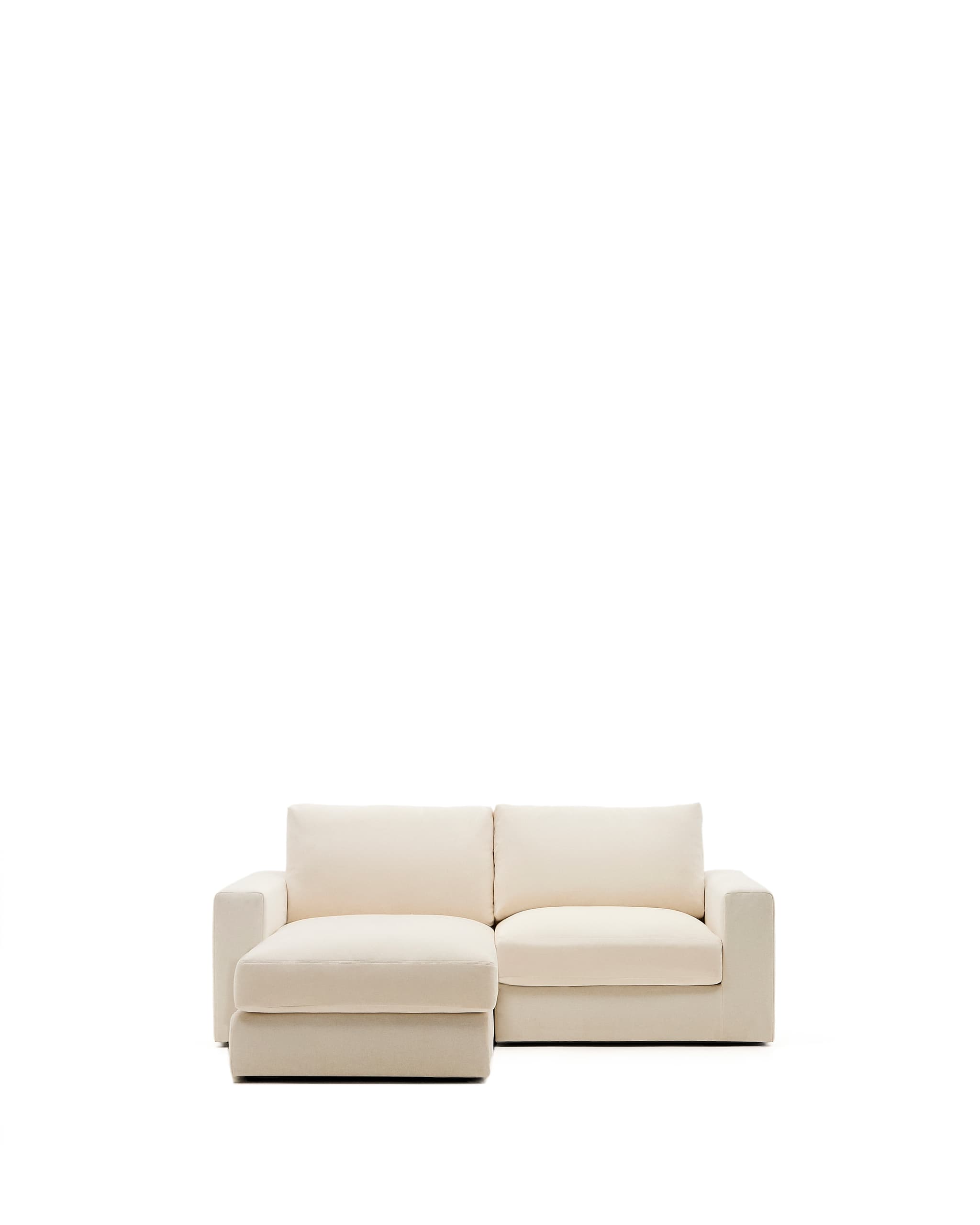 KAVE HOME Alea ecru chenille 3-sits modulsoffa med vänster schäslong och avtagbart överdrag 220 cm