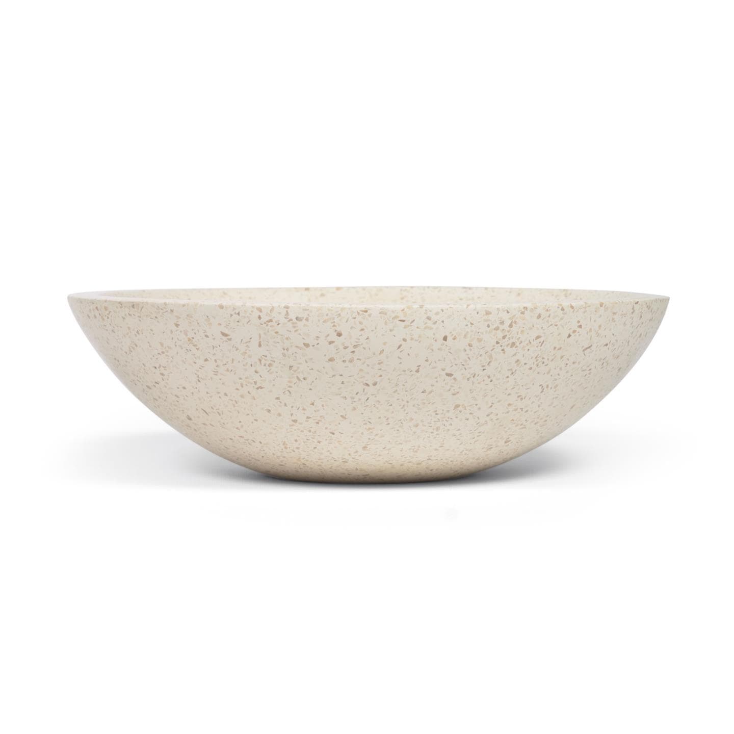 KAVE HOME Sunday Tvättställ för Badrummet, Rund - Vit Terrazzo (Ø 40 cm)