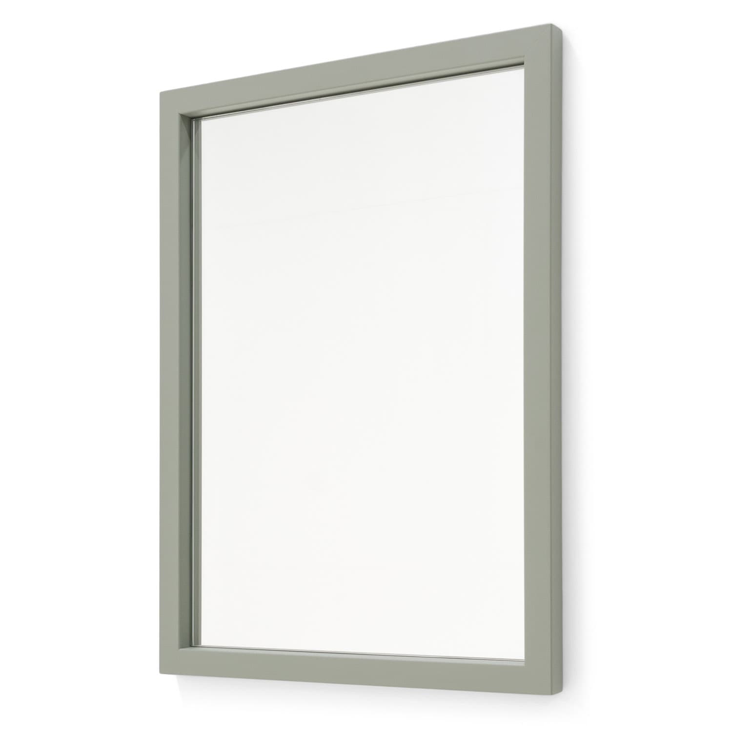 SPINDER DESIGN Senza väggspegel - spegelglas och dammgrönt stål (55x40)