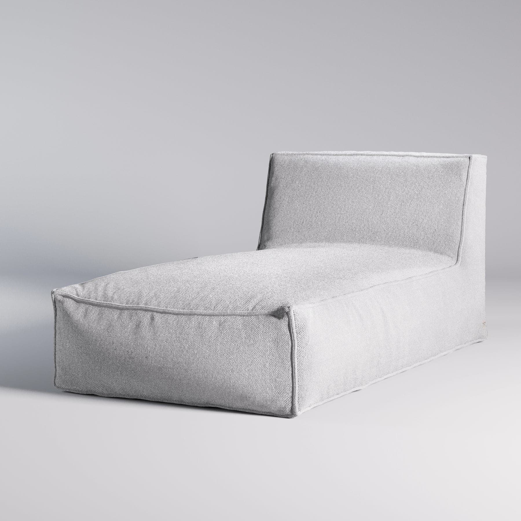 TROISPOMMESHOME Solsäng - ljusgrått tyg (L:175cm)