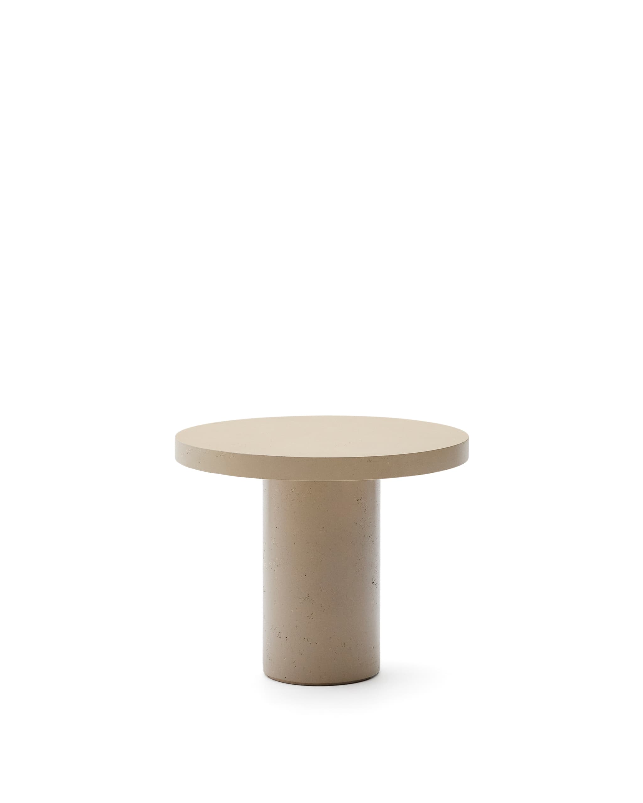 KAVE HOME Aiguablava trädgårdsbord, runt - beige cement (Ø90)