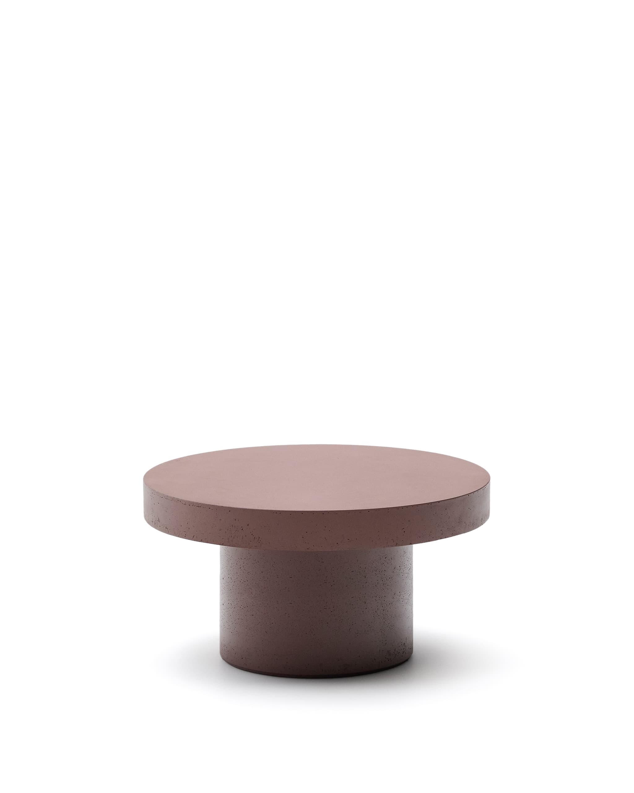 KAVE HOME Aiguablava soffbord i terrakotta cement, 90 cm