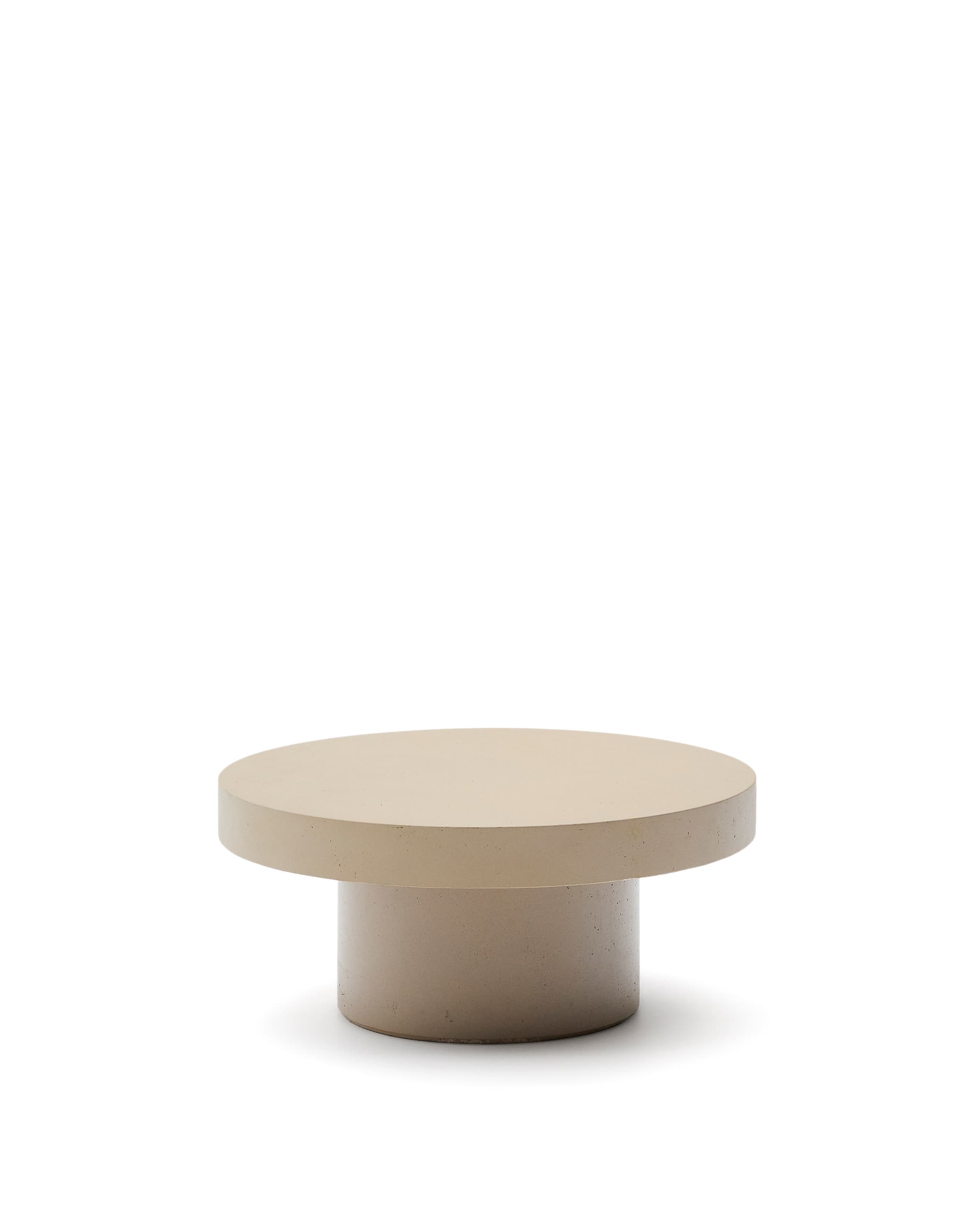 KAVE HOME Aiguablava soffbord i beige cement 66 cm