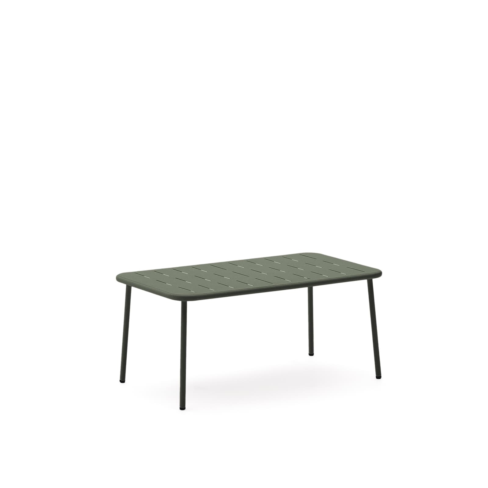 KAVE HOME Zivia soffbord för utomhusbruk i grönt galvaniserat stål 90 x 50 cm