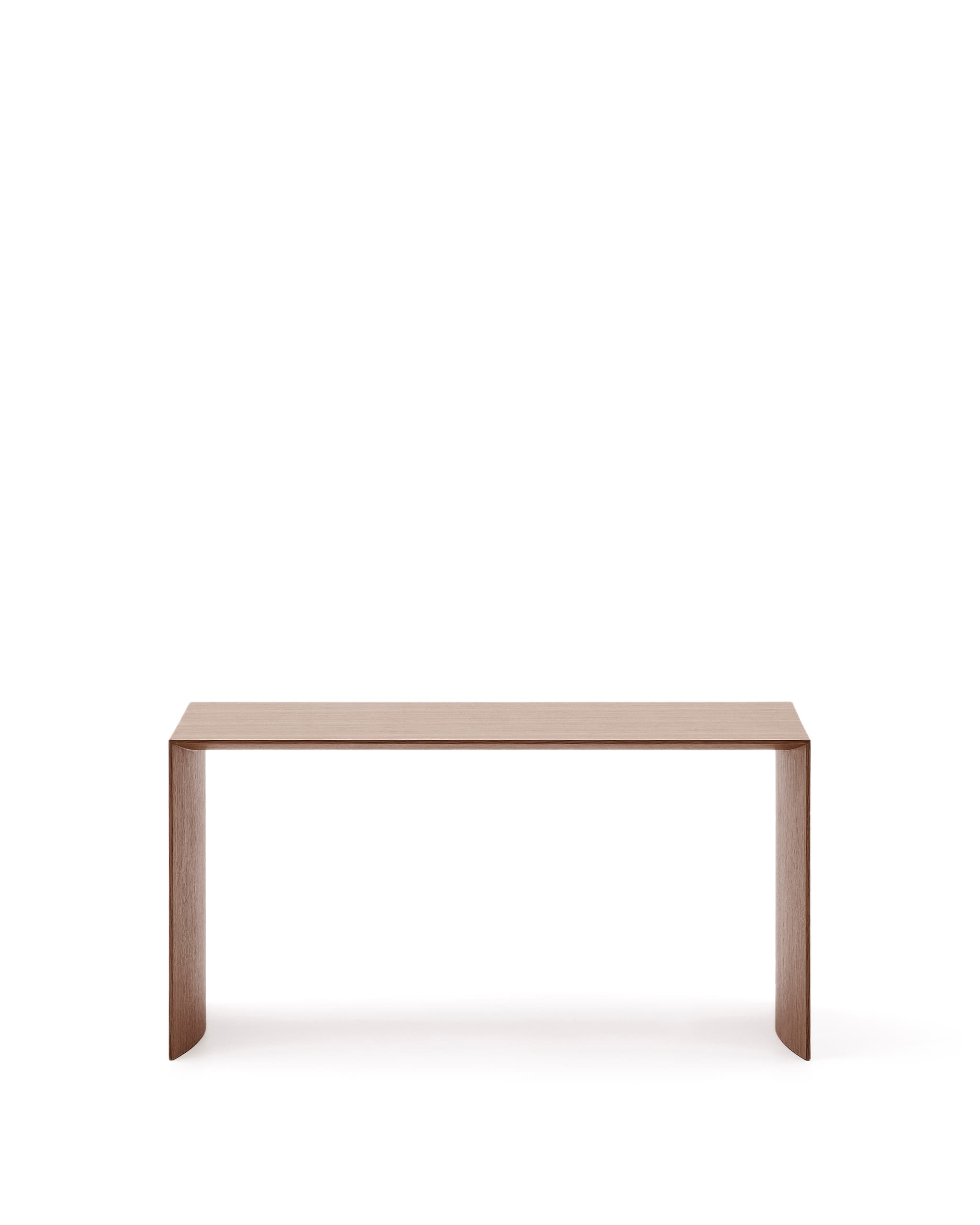 KAVE HOME Litto soffbord i valnötsfaner med naturfärgad finish, 90 x 45 cm