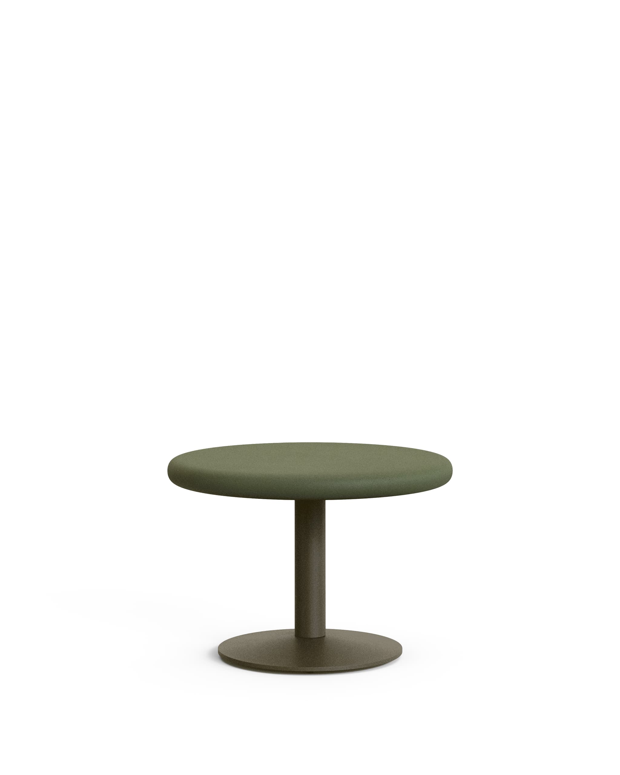 KAVE HOME Esilda runt utomhusbord med grön cementskiva Ø70cm och grön stålbas Ø42x45cm