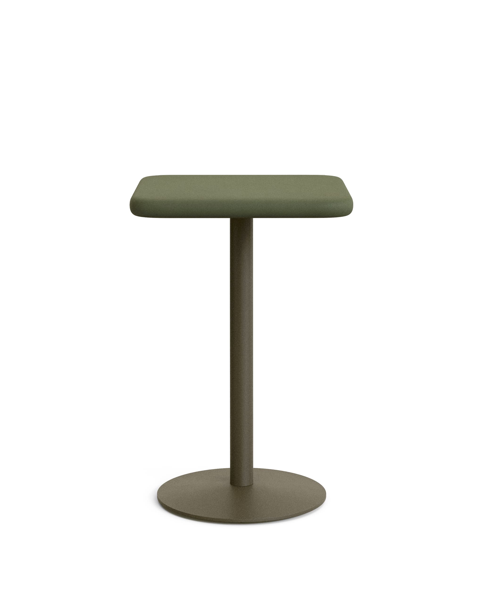 KAVE HOME Esilda högt utomhusbord med grön cementskiva 70x70cm och grönt stålbas 55x96cm