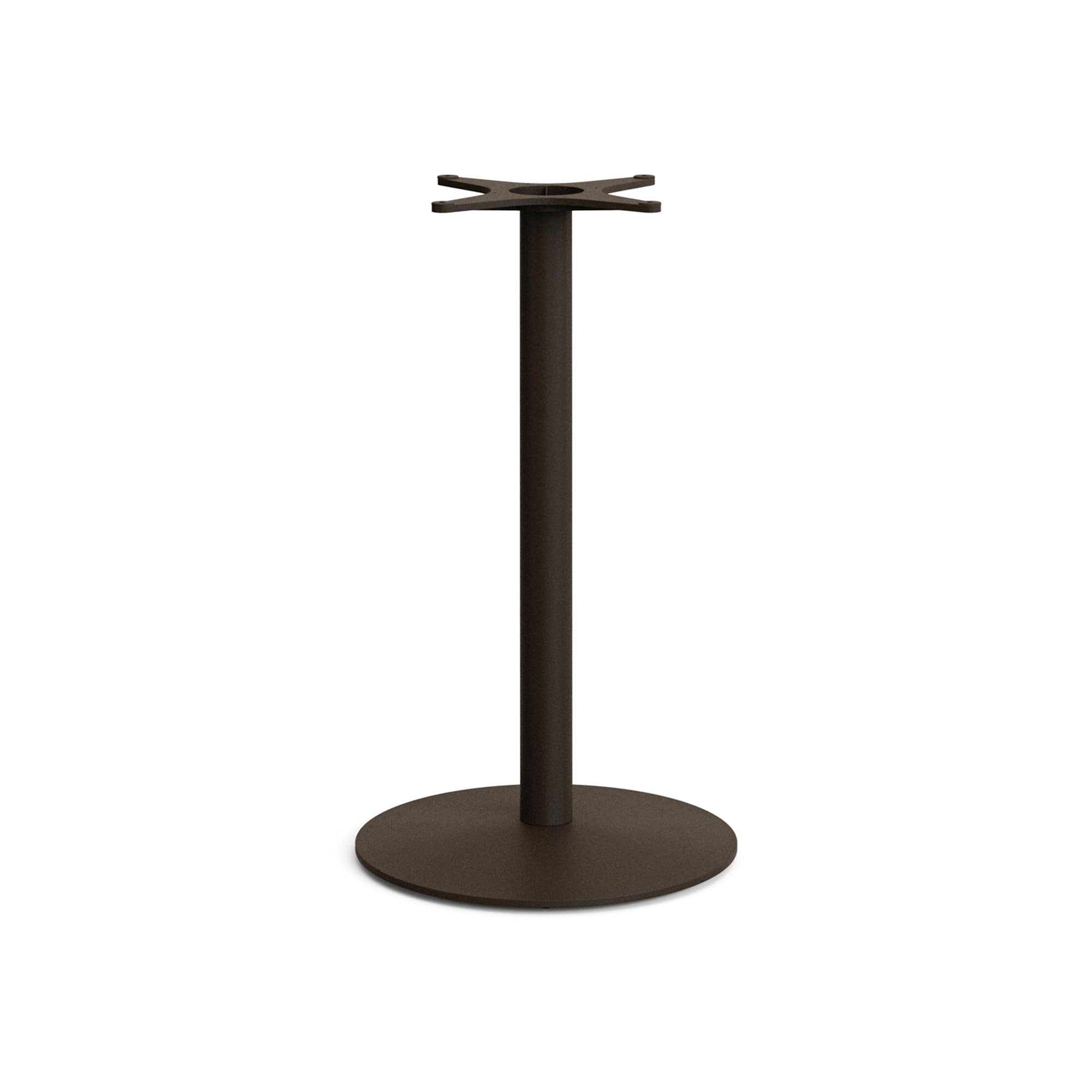 KAVE HOME Esilda högt runt utomhusbord med terrazzo-skiva, 70 cm och grönt stålfot, 55 x 96 cm