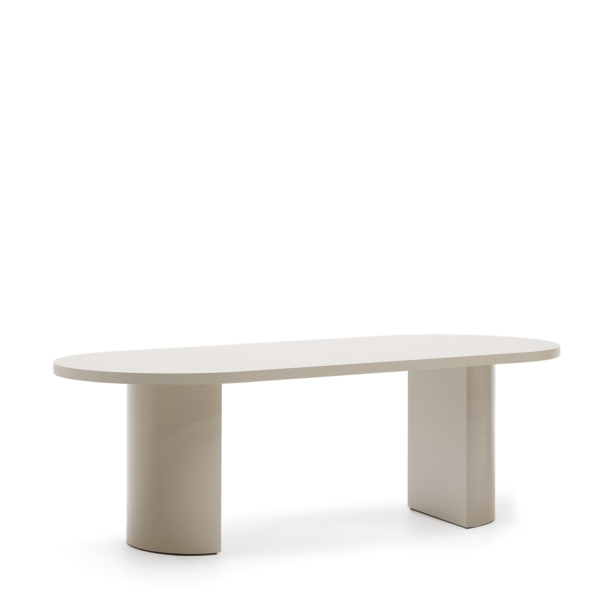 KAVE HOME Nealy-bord i lackerad MDF med ecru-finish, 240 x 100 cm