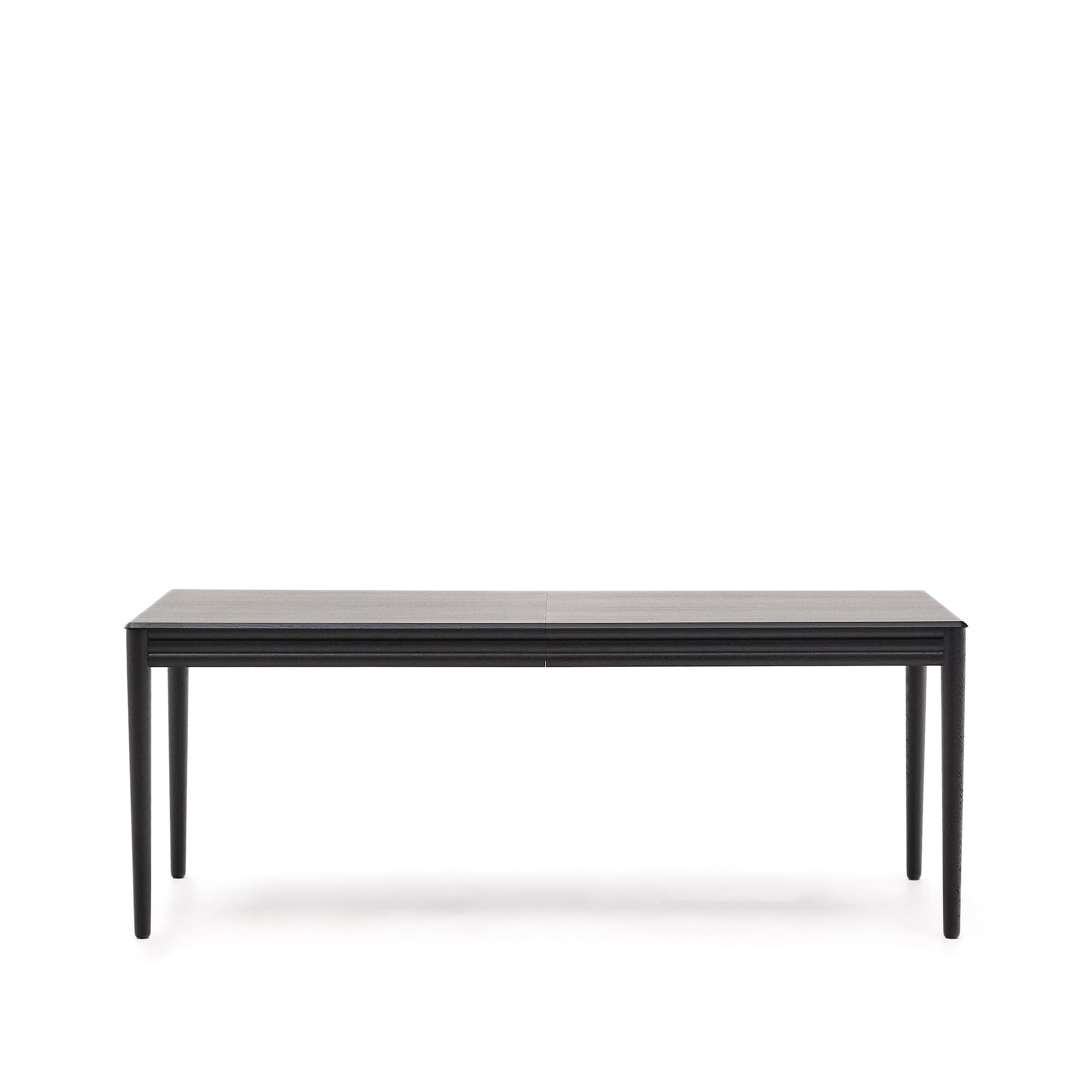 KAVE HOME Lenon utdragbart bord i svart ekfaner och massiv ek 200(280)x90cm FSC Mix Credit