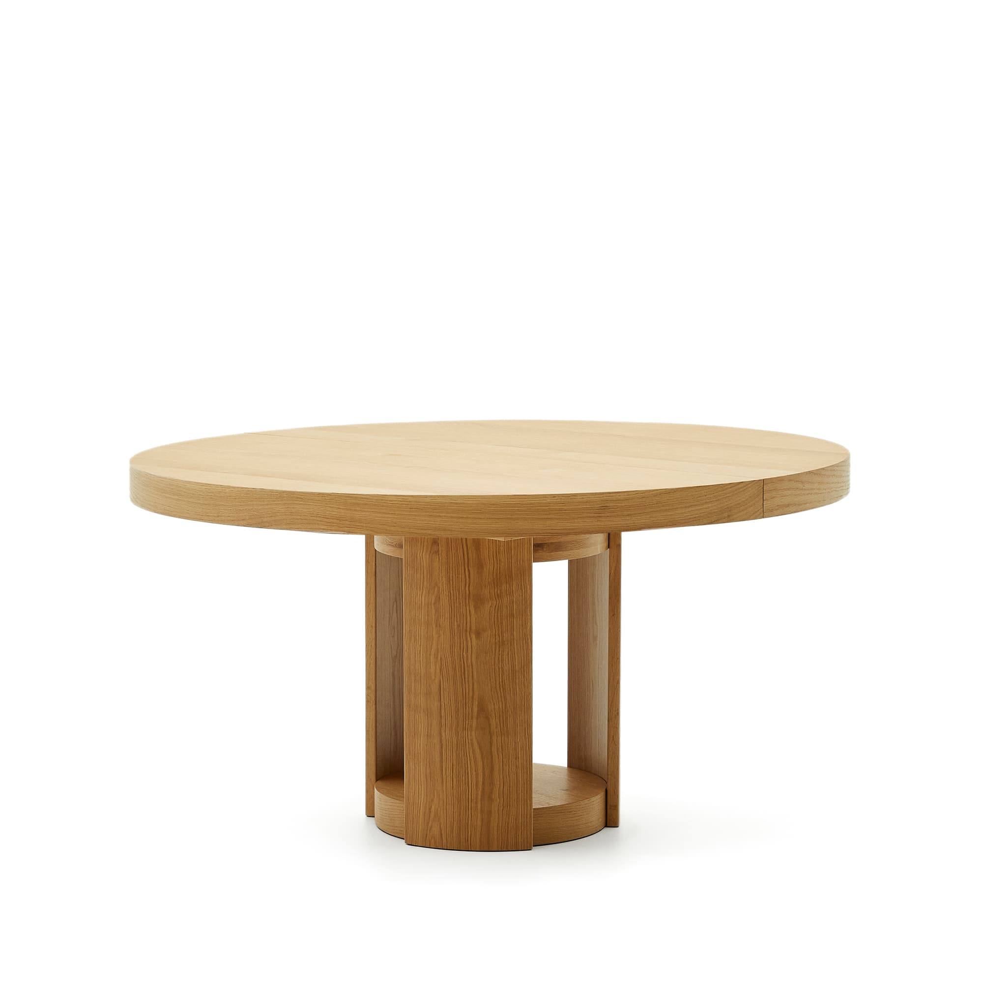 KAVE HOME Artis utdragbart runt bord i massiv ek och faner, 150 (200) cm x 80 cm FSC 100%