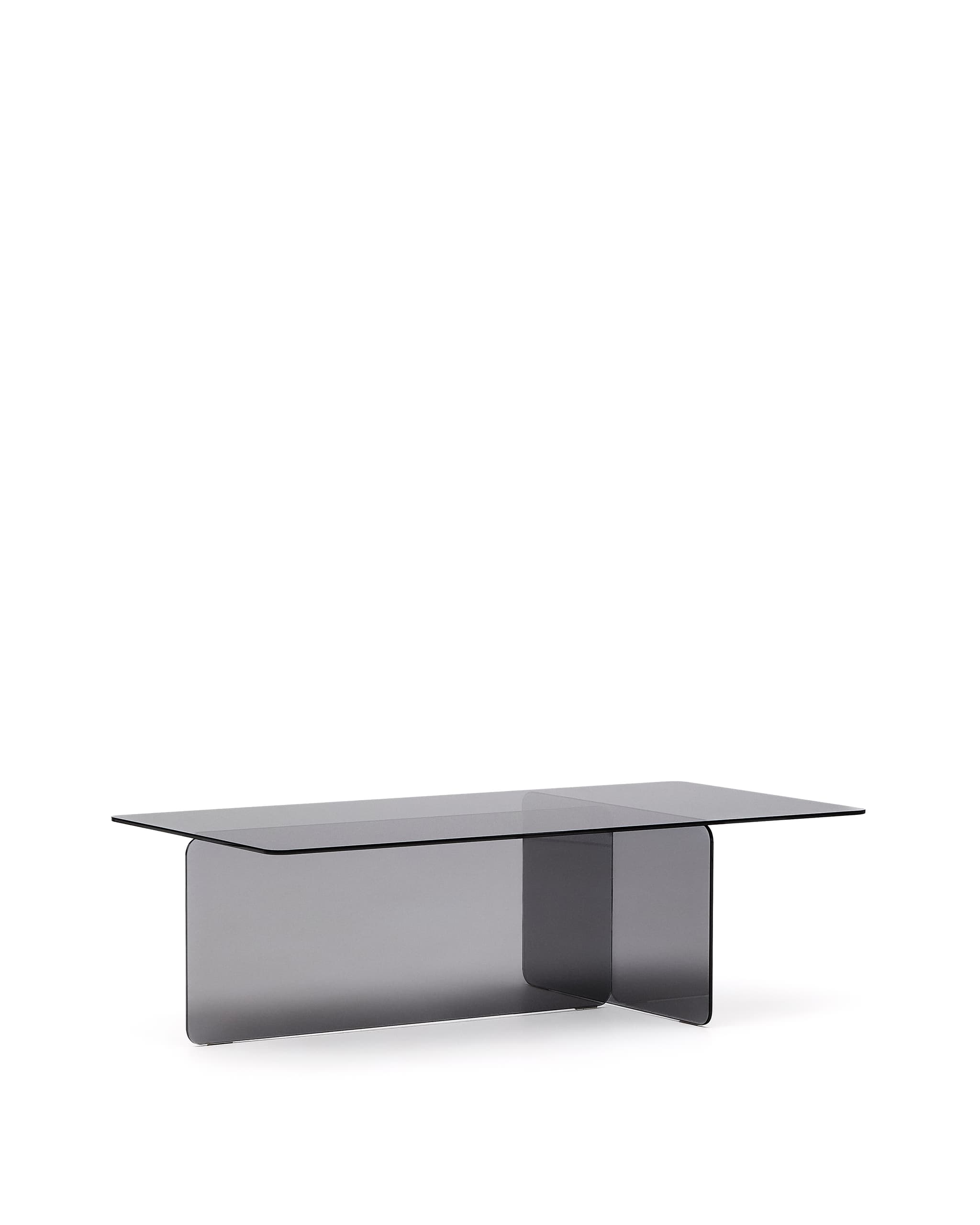 KAVE HOME Zaren grått soffbord av härdat glas, 120 x 60 cm