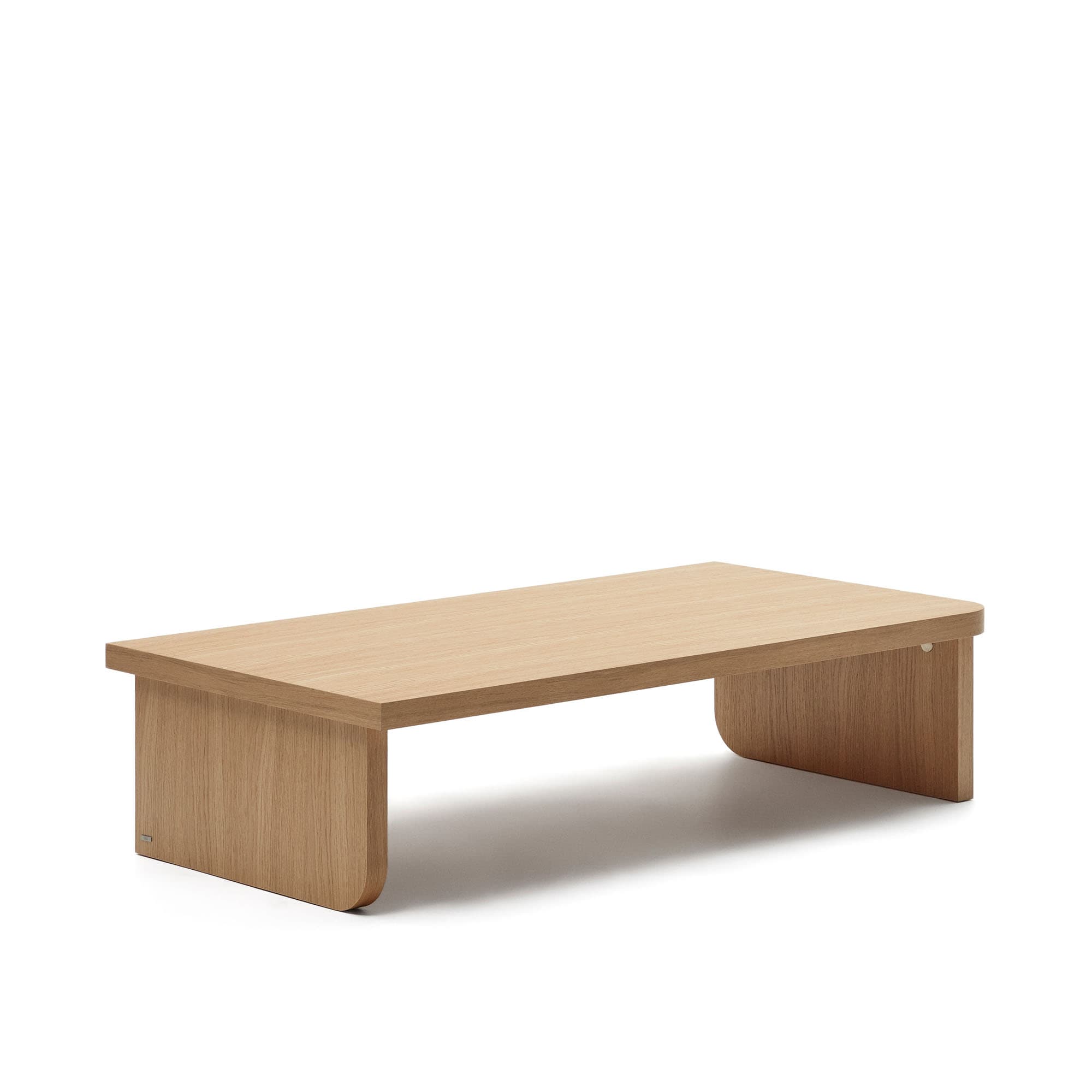 KAVE HOME Oaq soffbord i ekfaner med naturlig finish, 140 x 75 cm FSC Mix Credit