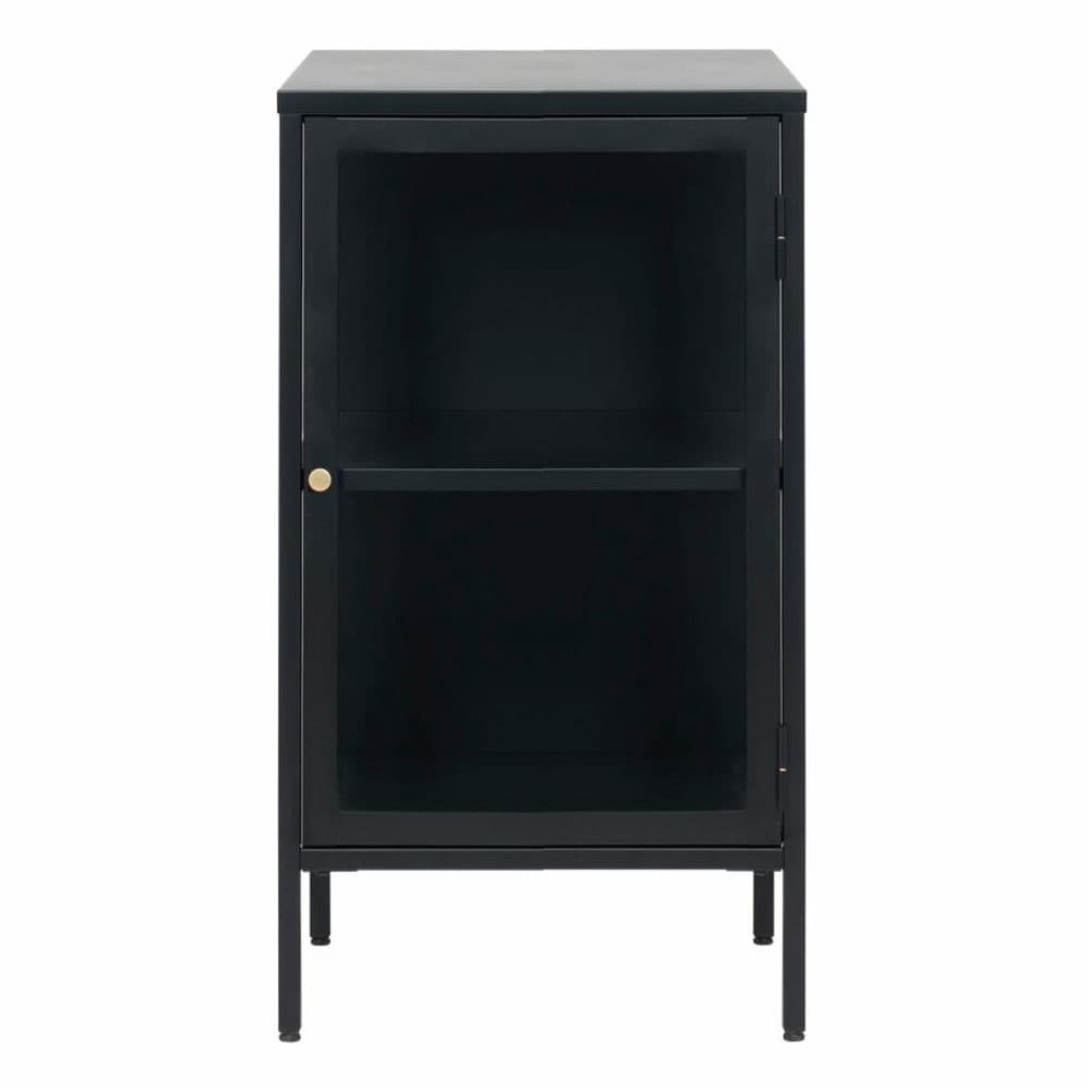 UNIQUE FURNITURE Carmel Skåp, med 1 Lucka och 1 Hylla - Glas och Svart Metall