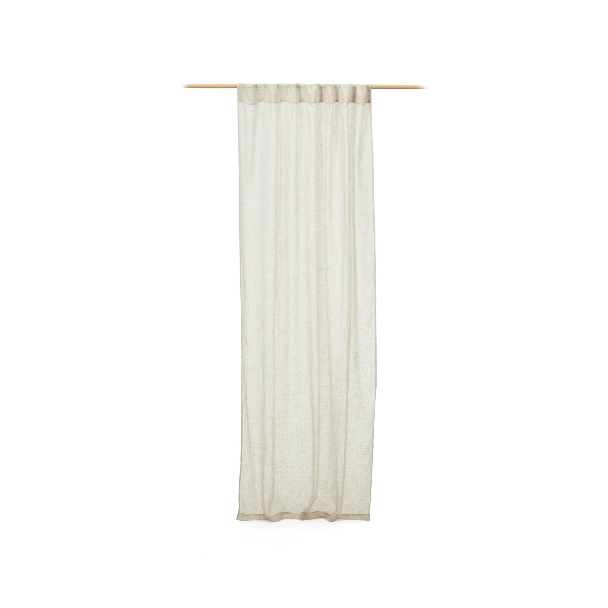 KAVE HOME Mahina gardin - beige bomull (140x260)