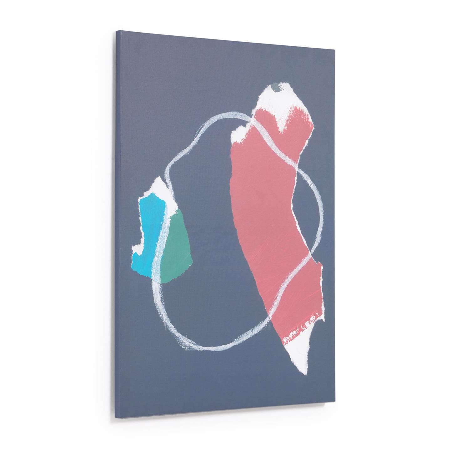 KAVE HOME Zoeli blå och röd abstrakt duk 60 x 90 cm