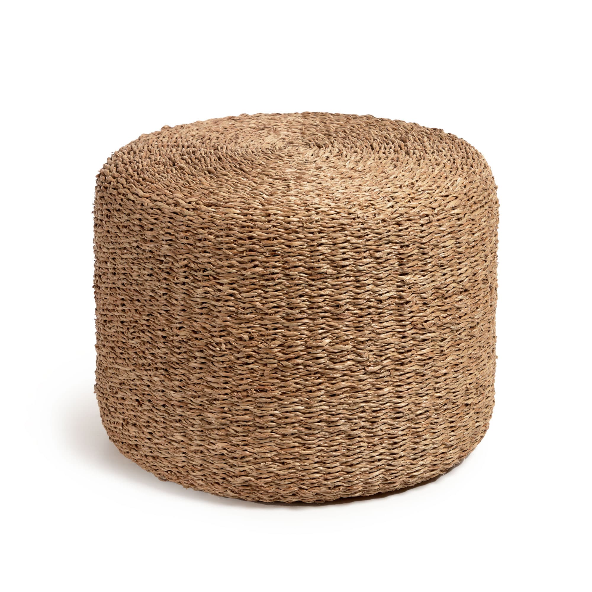 KAVE HOME Someina fotpall, rund - naturlig polystyren och sjögräs (Ø40)