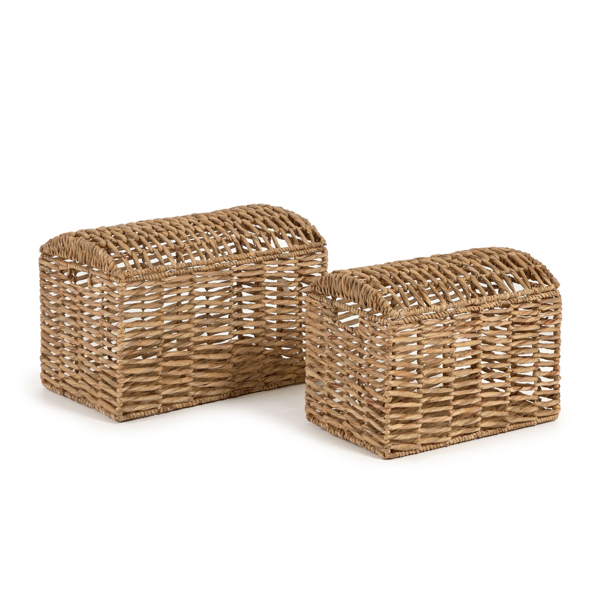 KAVE HOME Xuliana korg, med lock - naturlig vattenhyacint (set med 2)