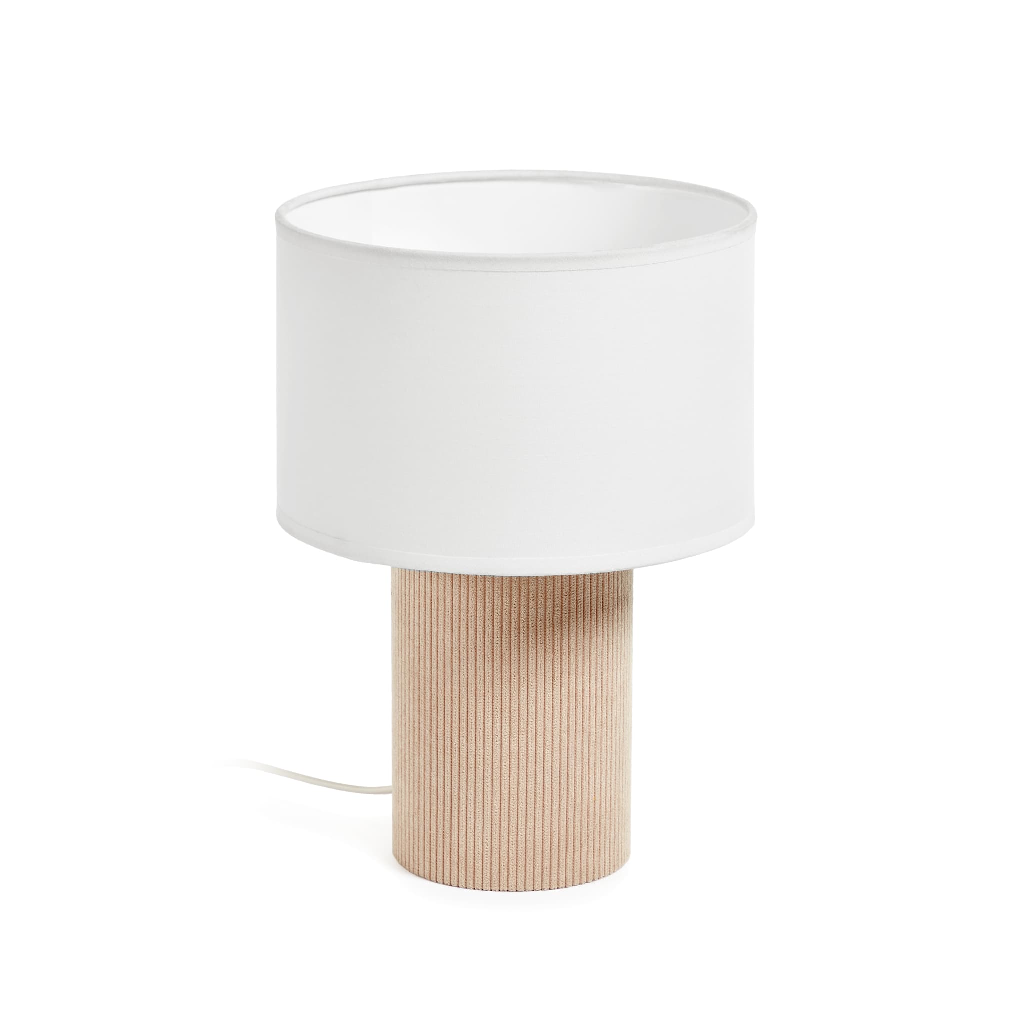 KAVE HOME Bianella bordslampa för barn - tyg och beige sammet (H:29)