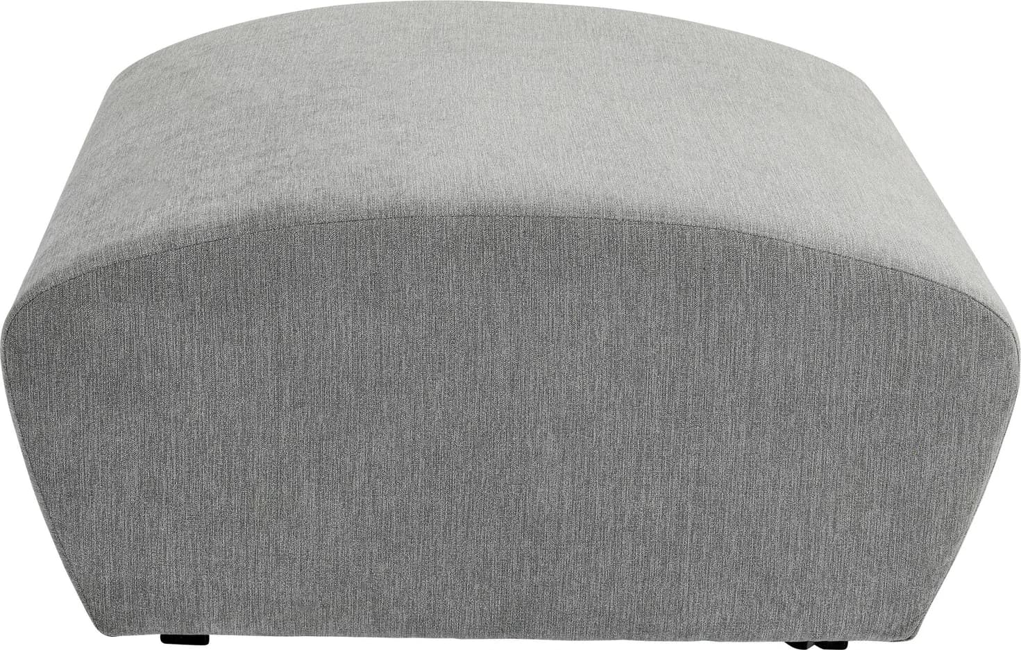 KARE DESIGN Lucca Grey puff för modulsoffa, 76 cm - grått tyg och PVC