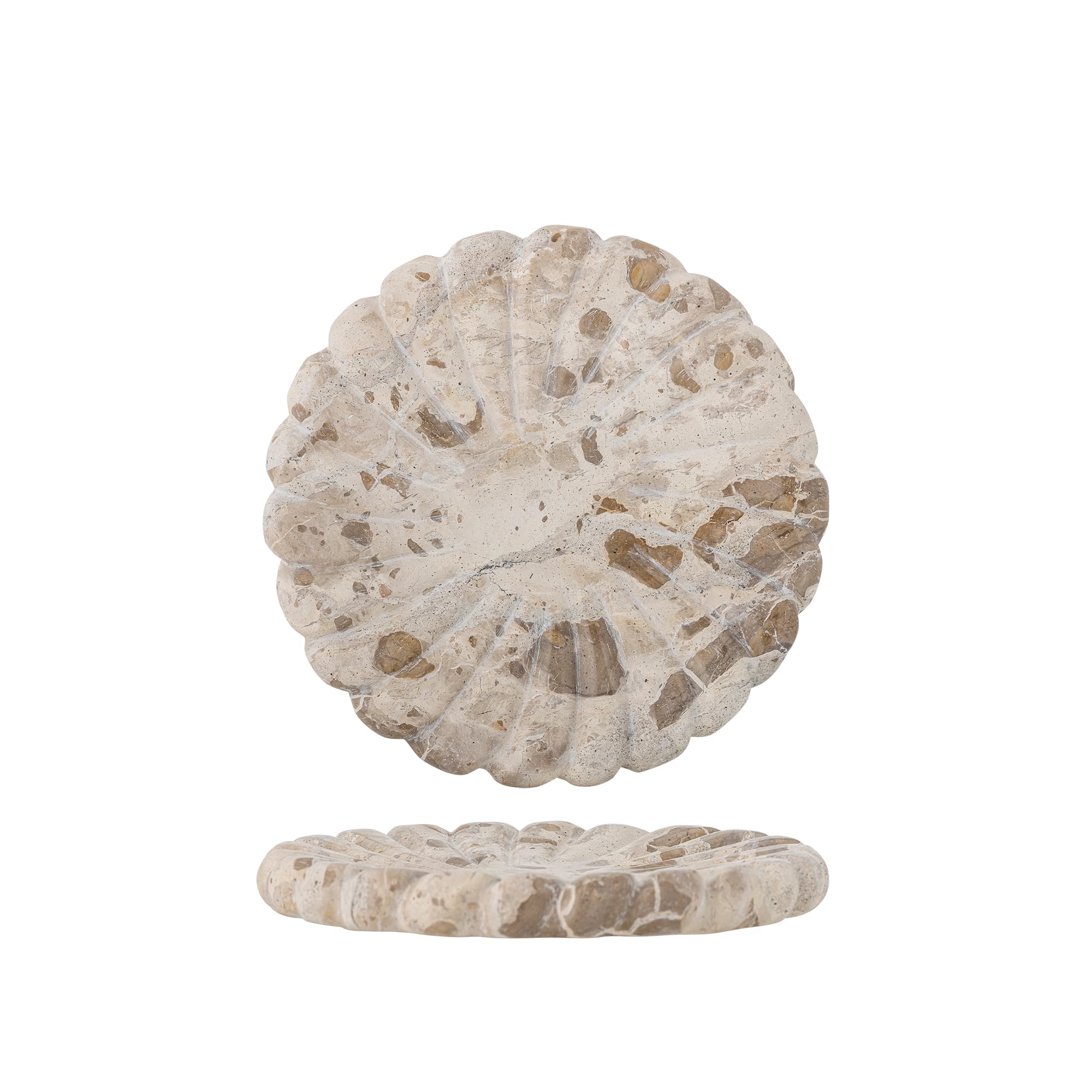 BLOOMINGVILLE Marlie-skål, Naturfärgad, Marmor (D22,5xH2,5 cm)