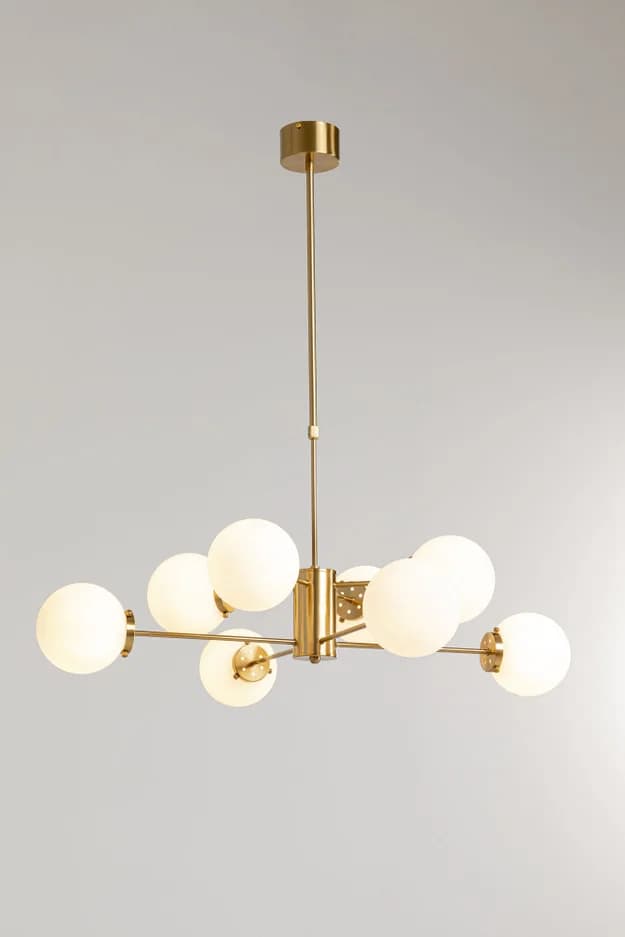 KARE DESIGN Heavenly Gold taklampa - vitt glas och mässing stål (Ø98)