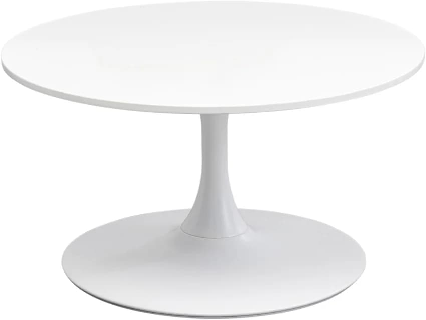 KARE DESIGN Schickeria soffbord, runt - vit MDF och vitt stål (Ø80)