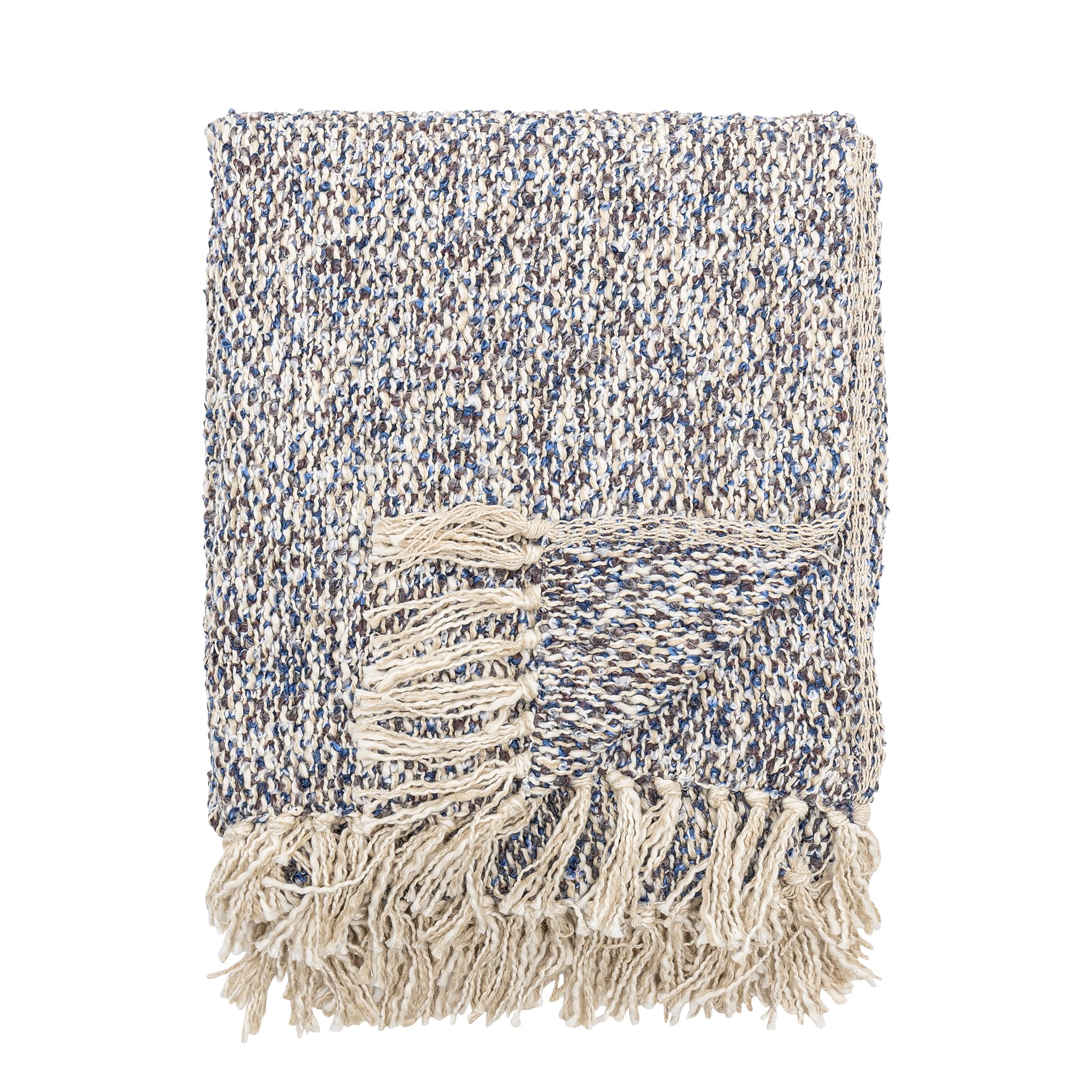 CREATIVE COLLECTION Oceanpläd, Blå, Polyester (L160xB130 cm)