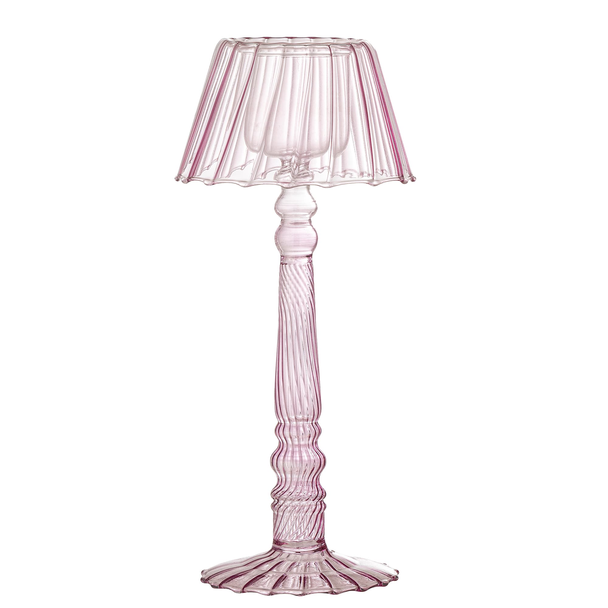 BLOOMINGVILLE Cisco värmeljushållare, rosa, glas