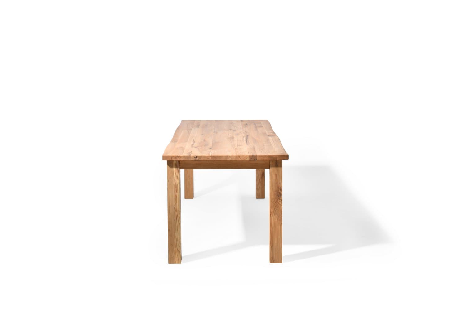 Rektangulärt Sam Matbord med Naturlig Kant - Massiv Ek, Oljad (200 x 90 cm)